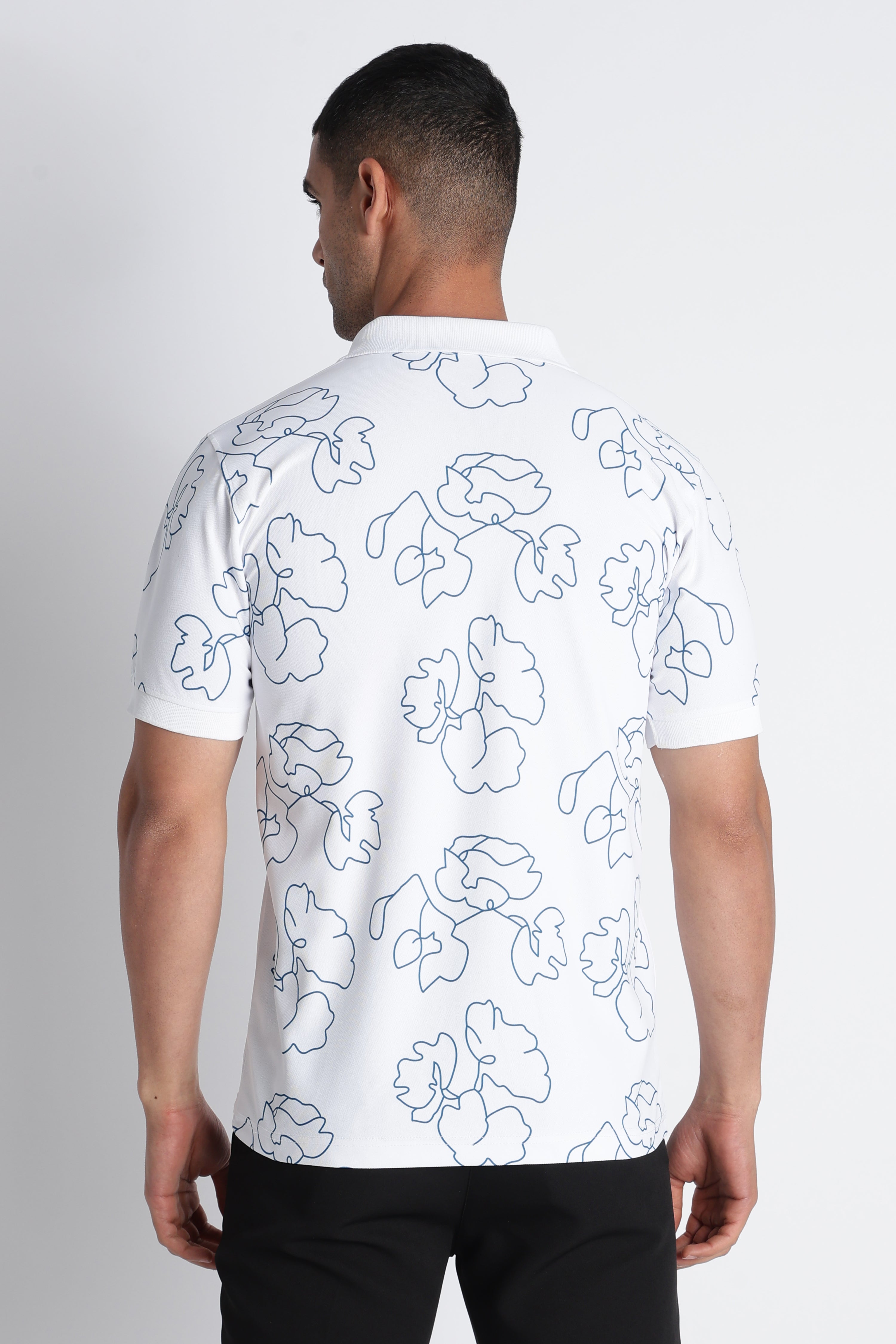 Floral Fusion Polo | Antimicrobial & UPF 50