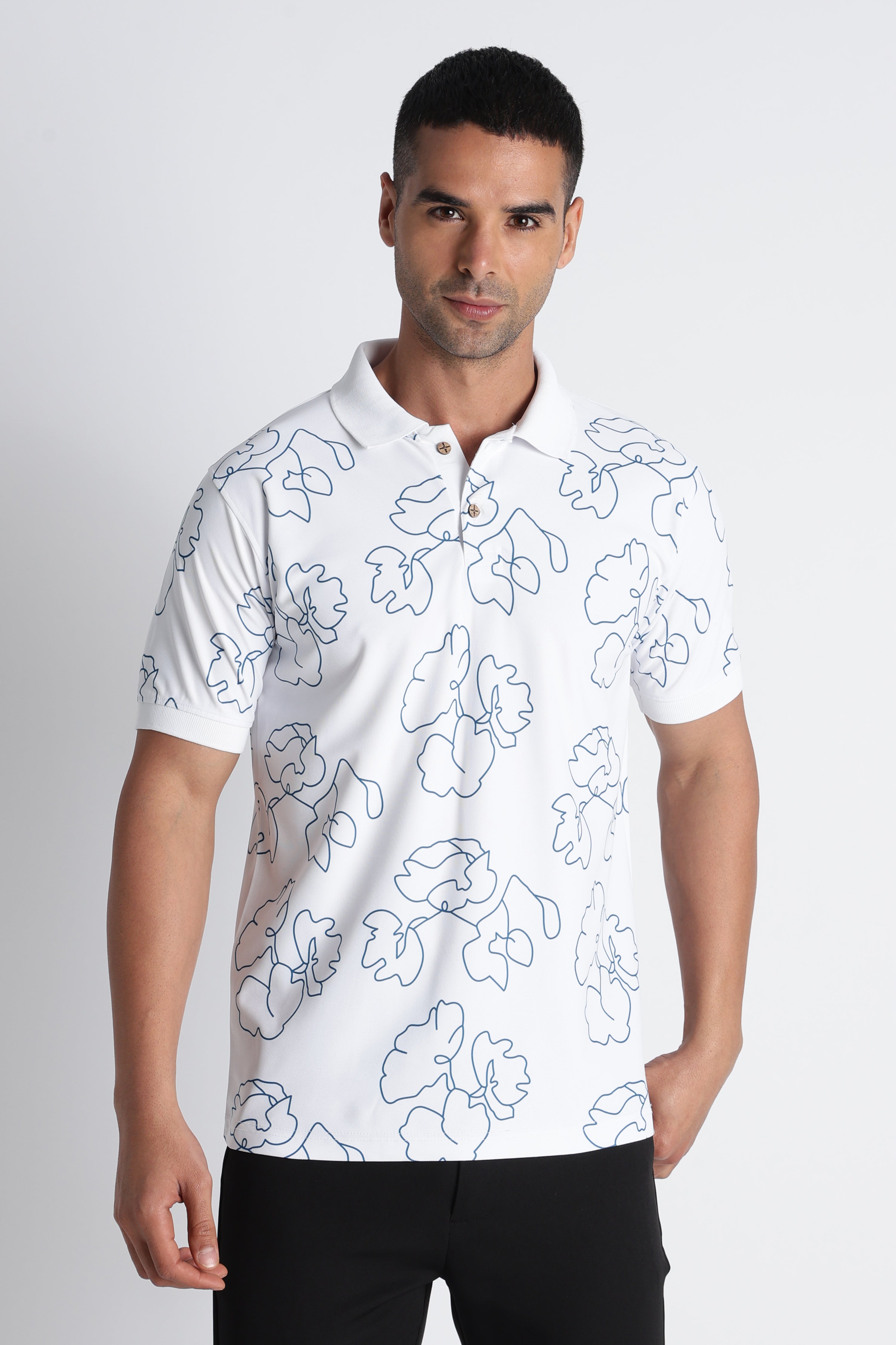 Floral Fusion Polo | Antimicrobial & UPF 50