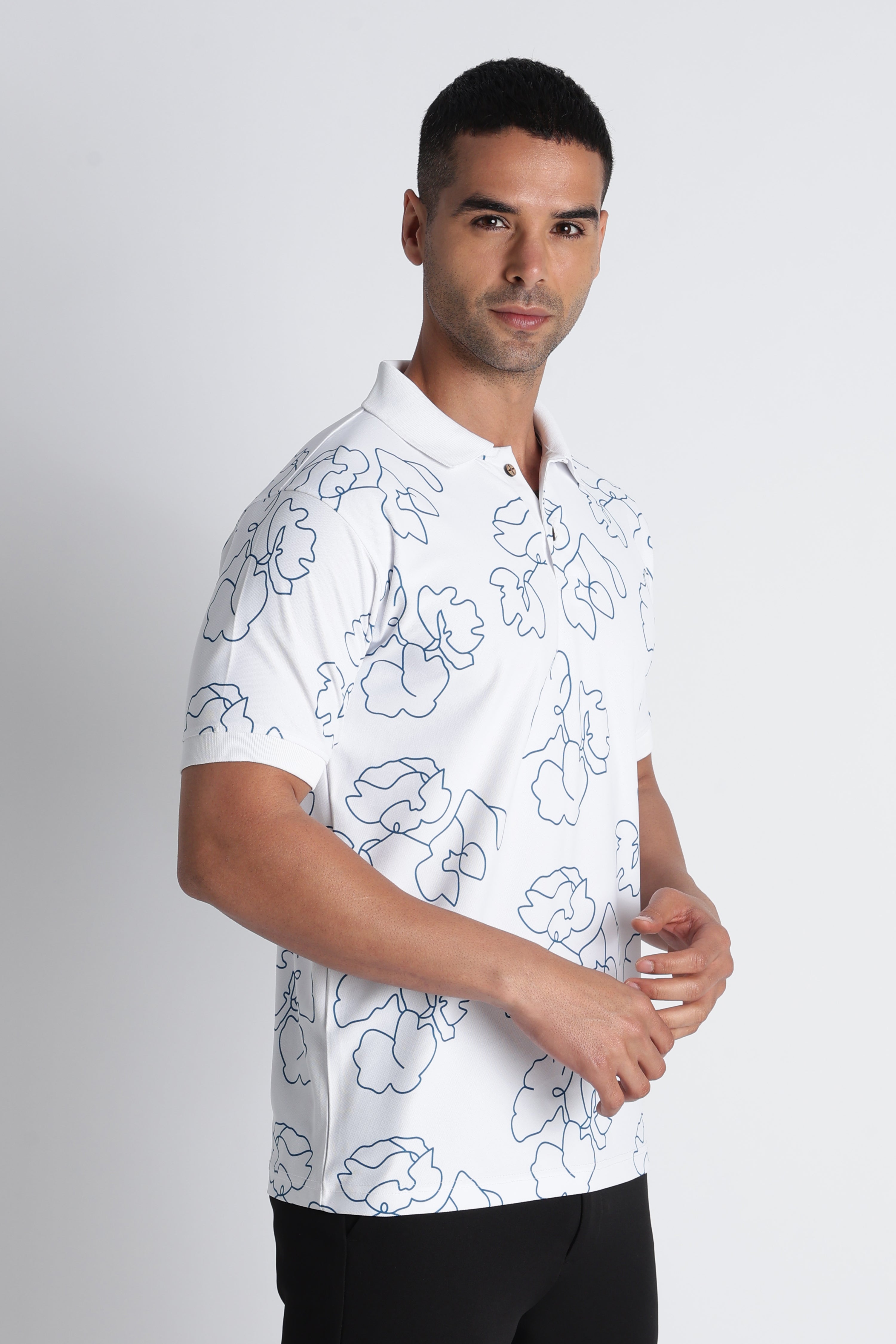 Floral Fusion Polo | Antimicrobial & UPF 50