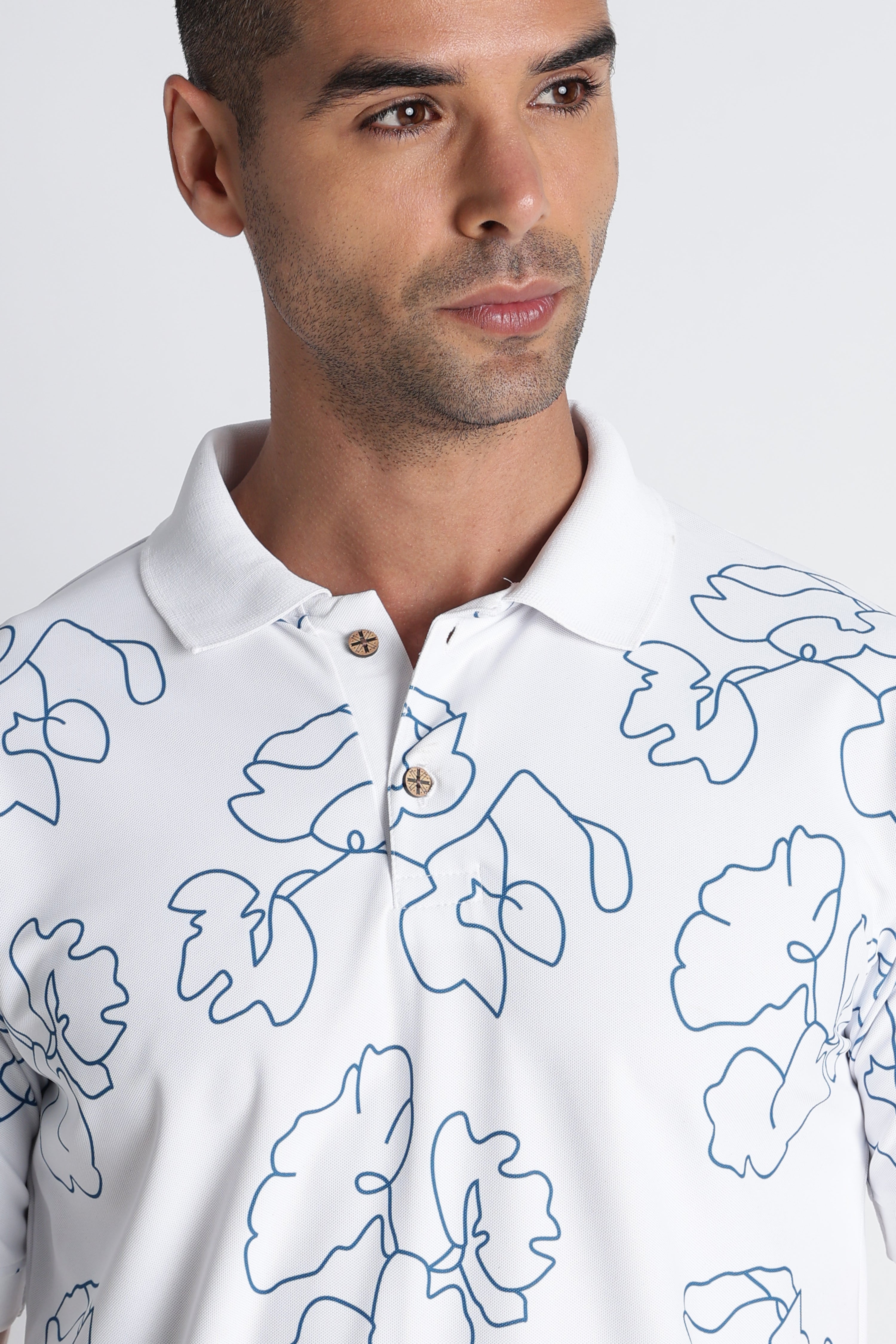Floral Fusion Polo | Antimicrobial & UPF 50