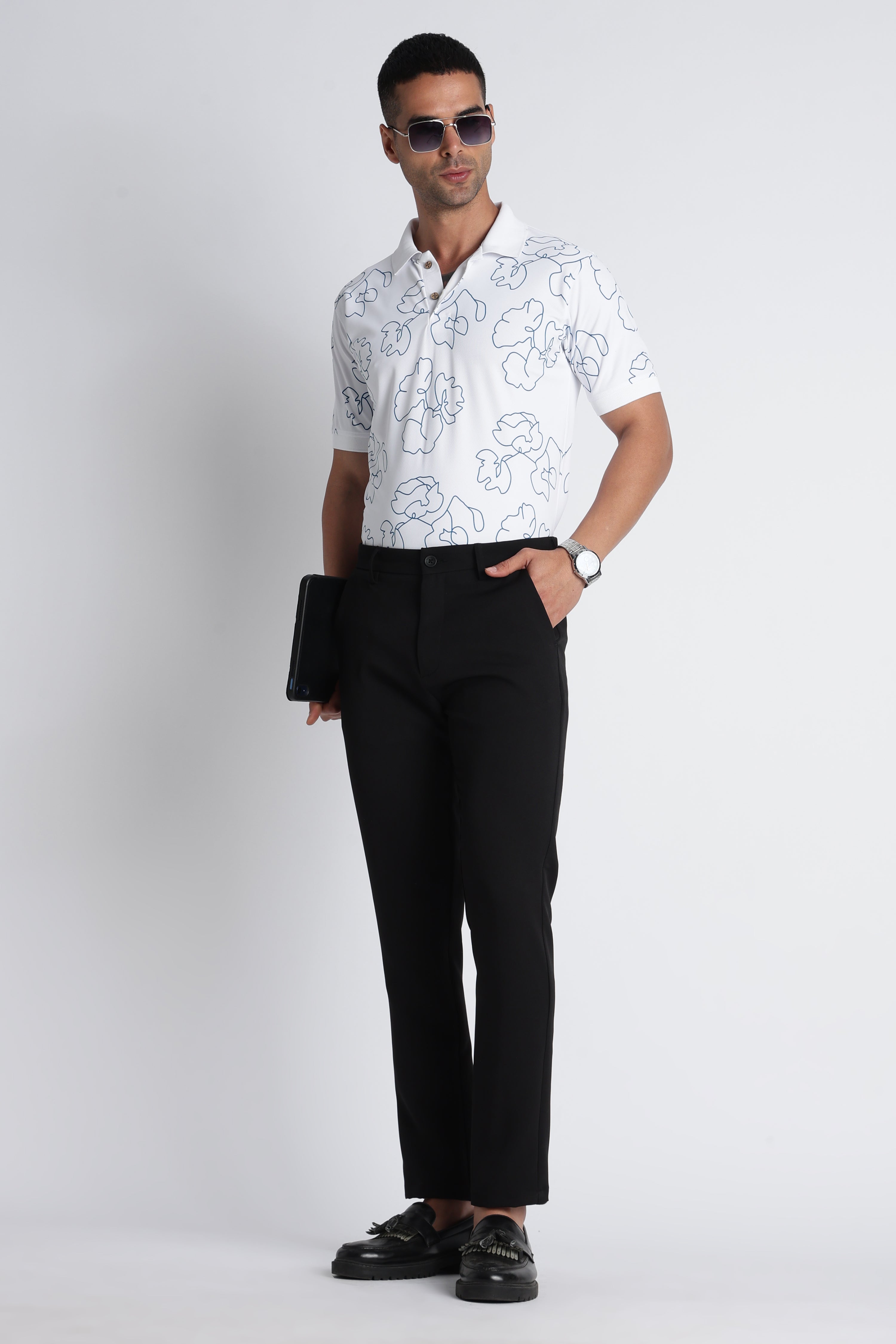 Floral Fusion Polo | Antimicrobial & UPF 50