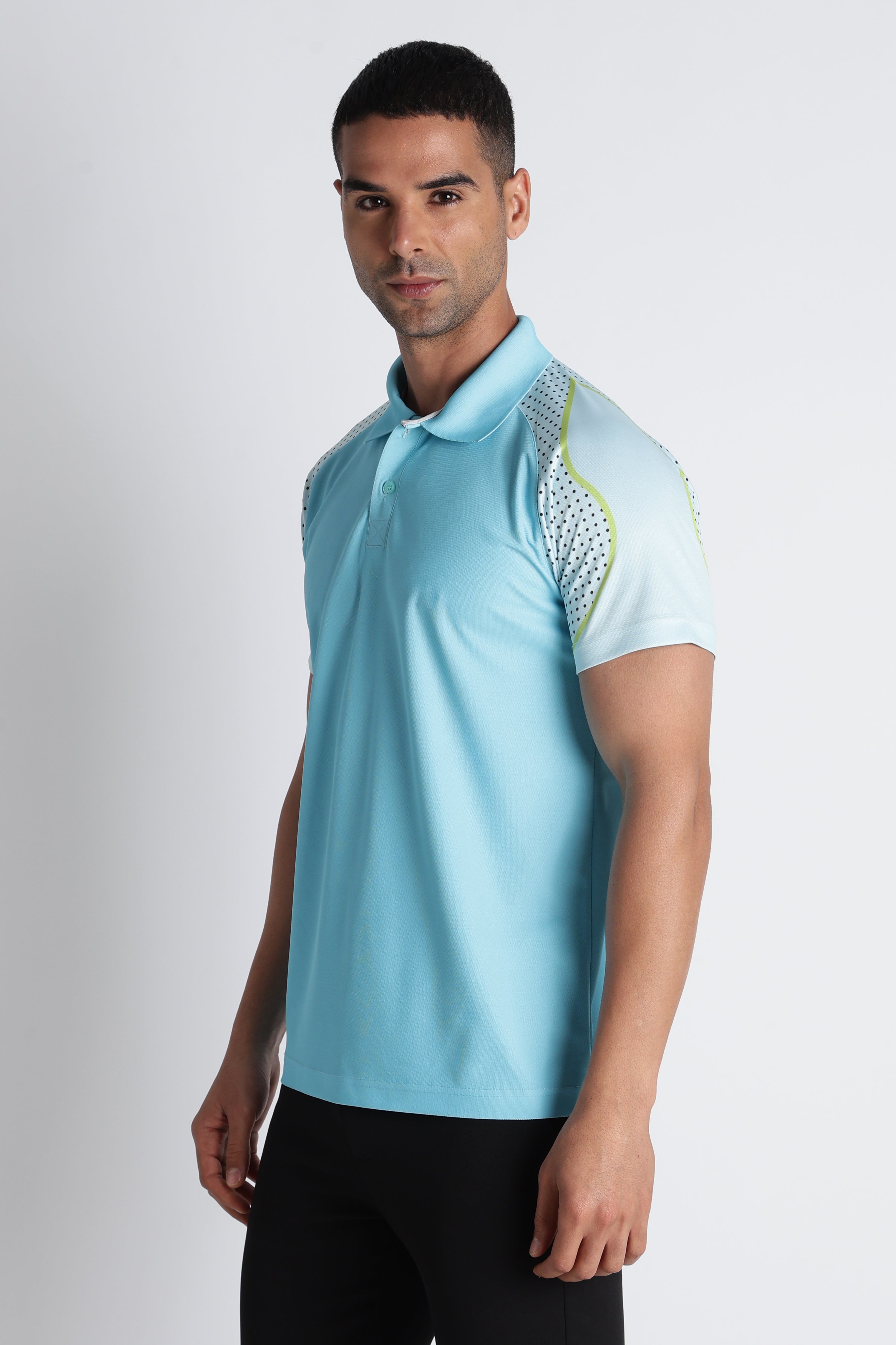 Sky Blue Performance Polo | Antimicrobial & UPF 50