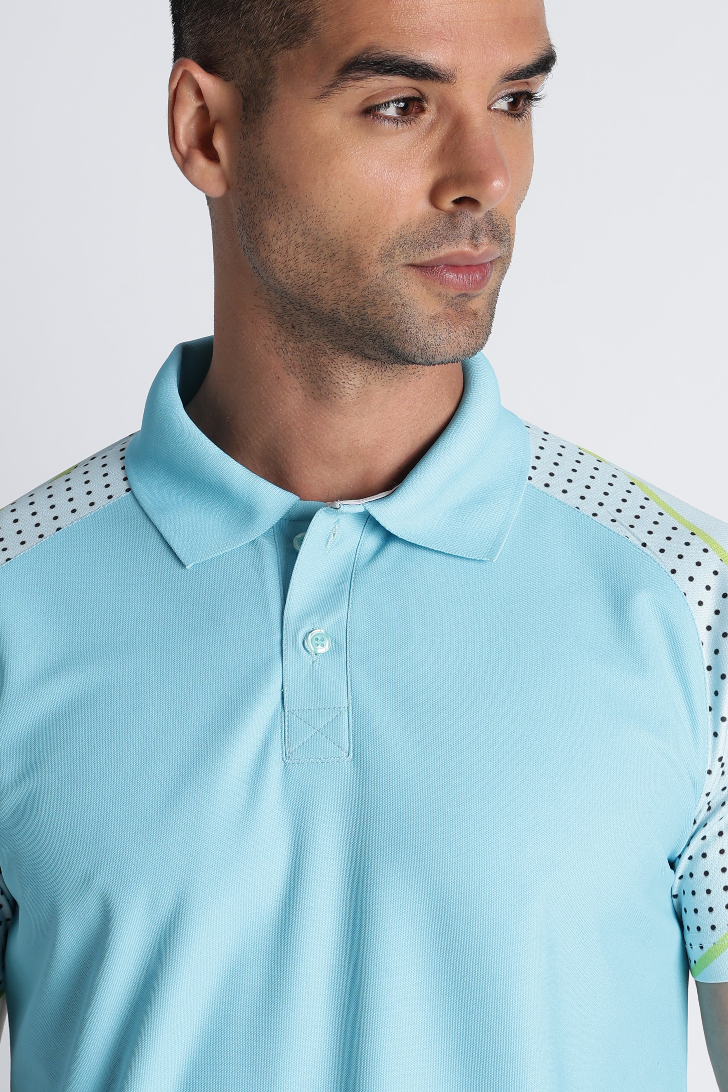 Sky Blue Performance Polo | Antimicrobial & UPF 50
