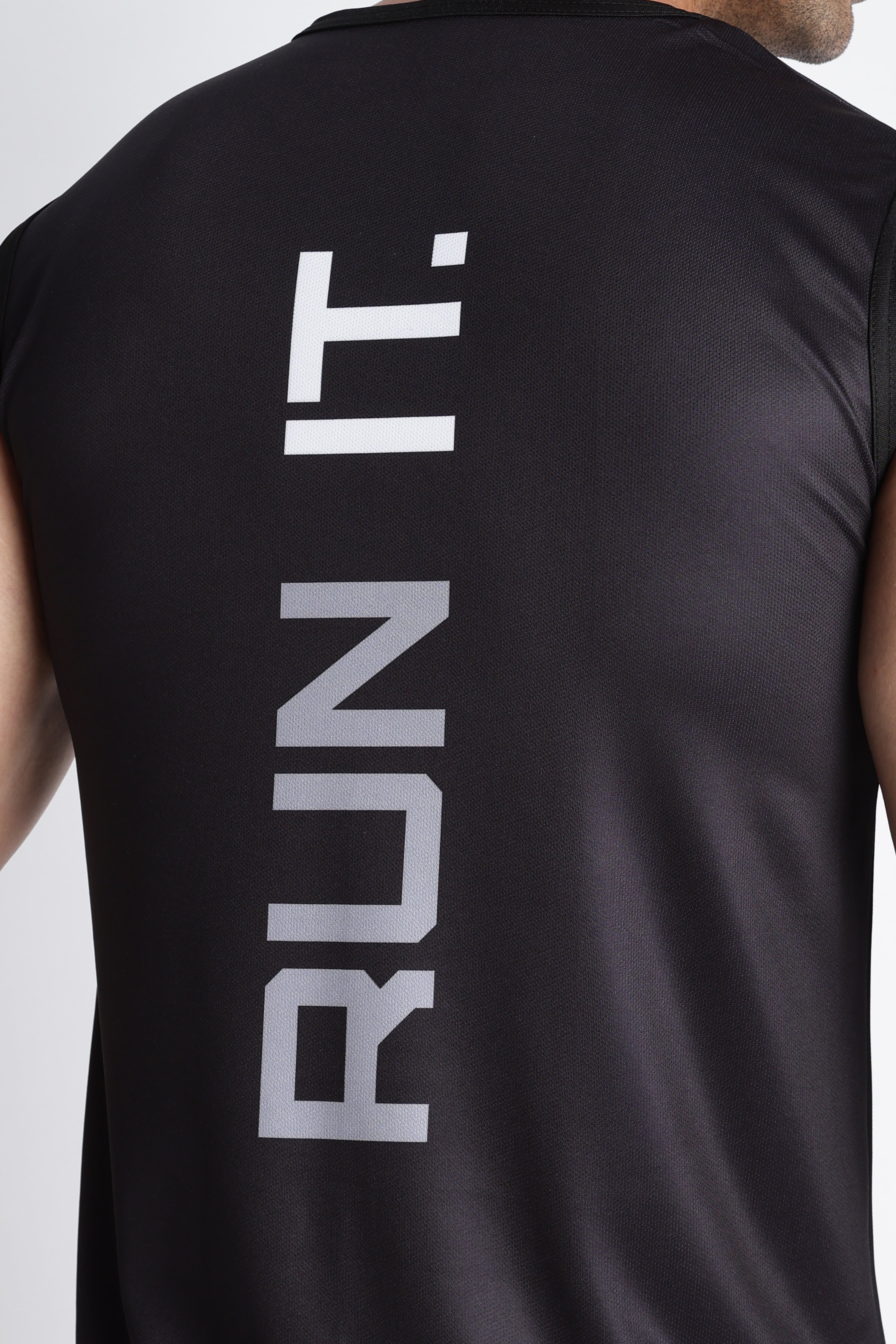 Black Antimicrobial  Sleeveless Tank Top | Men's Workout Wear