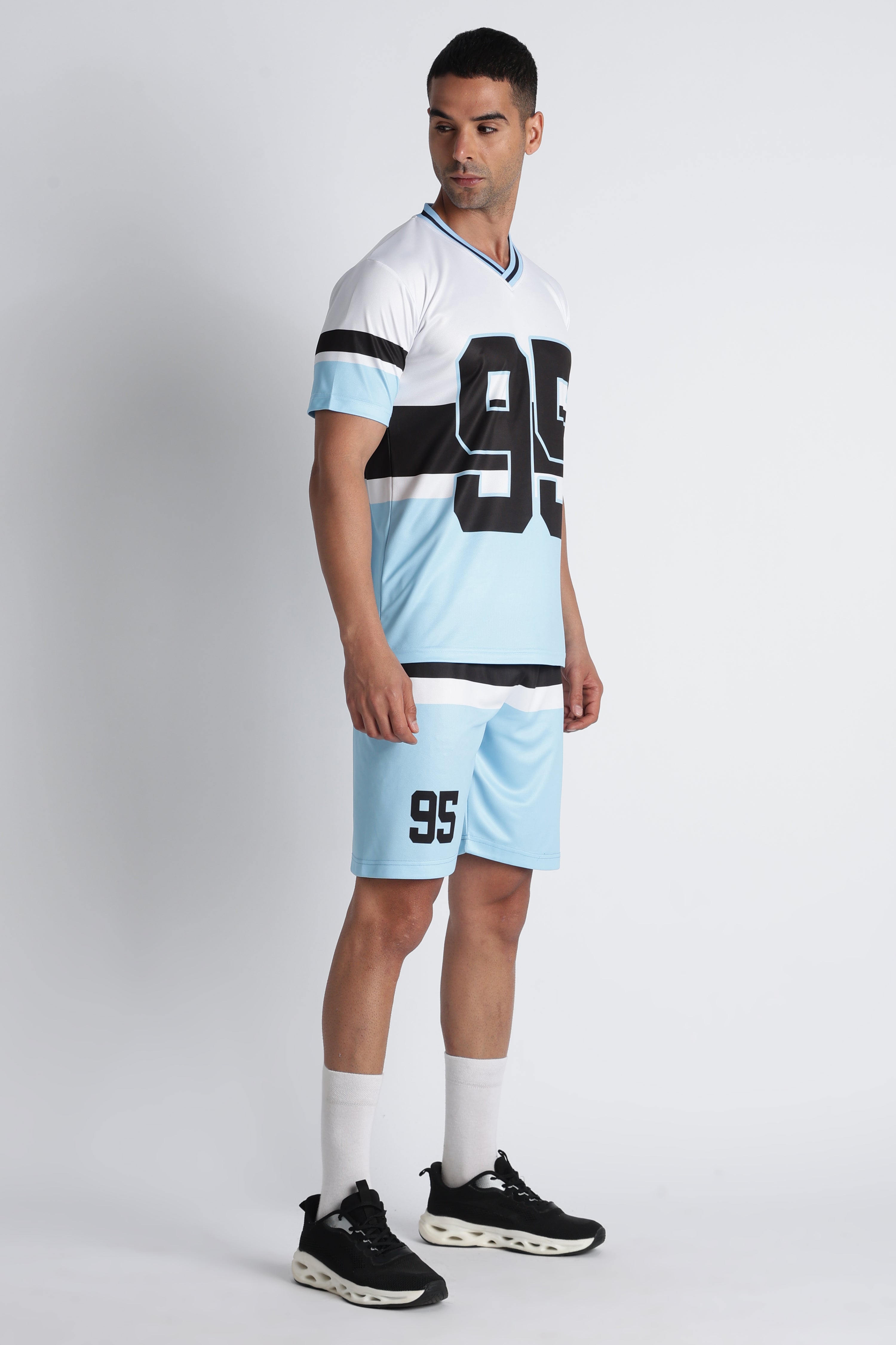Men’s White Light Blue ‘95’ Athletic Jersey