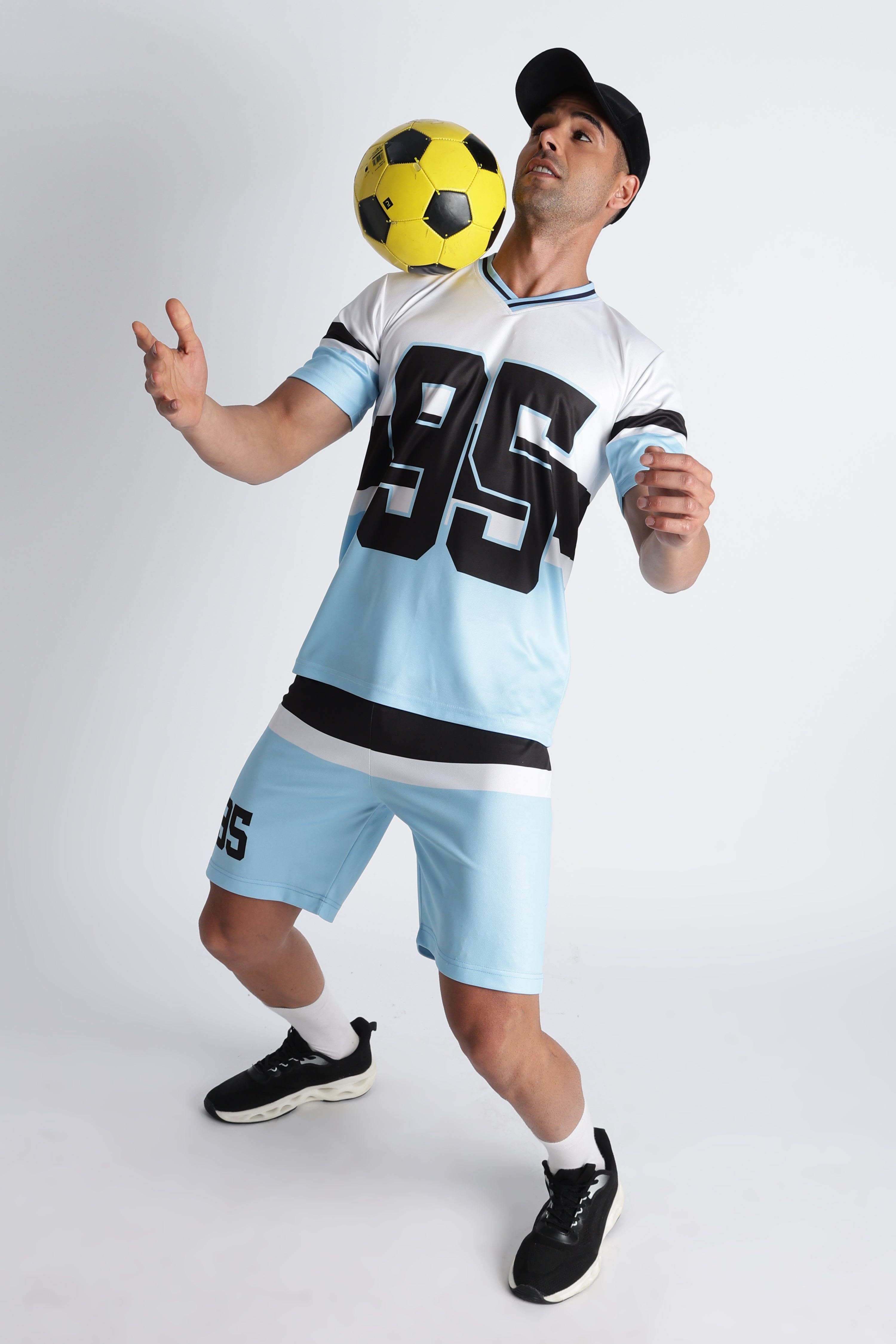Men’s White Light Blue ‘95’ Athletic Jersey
