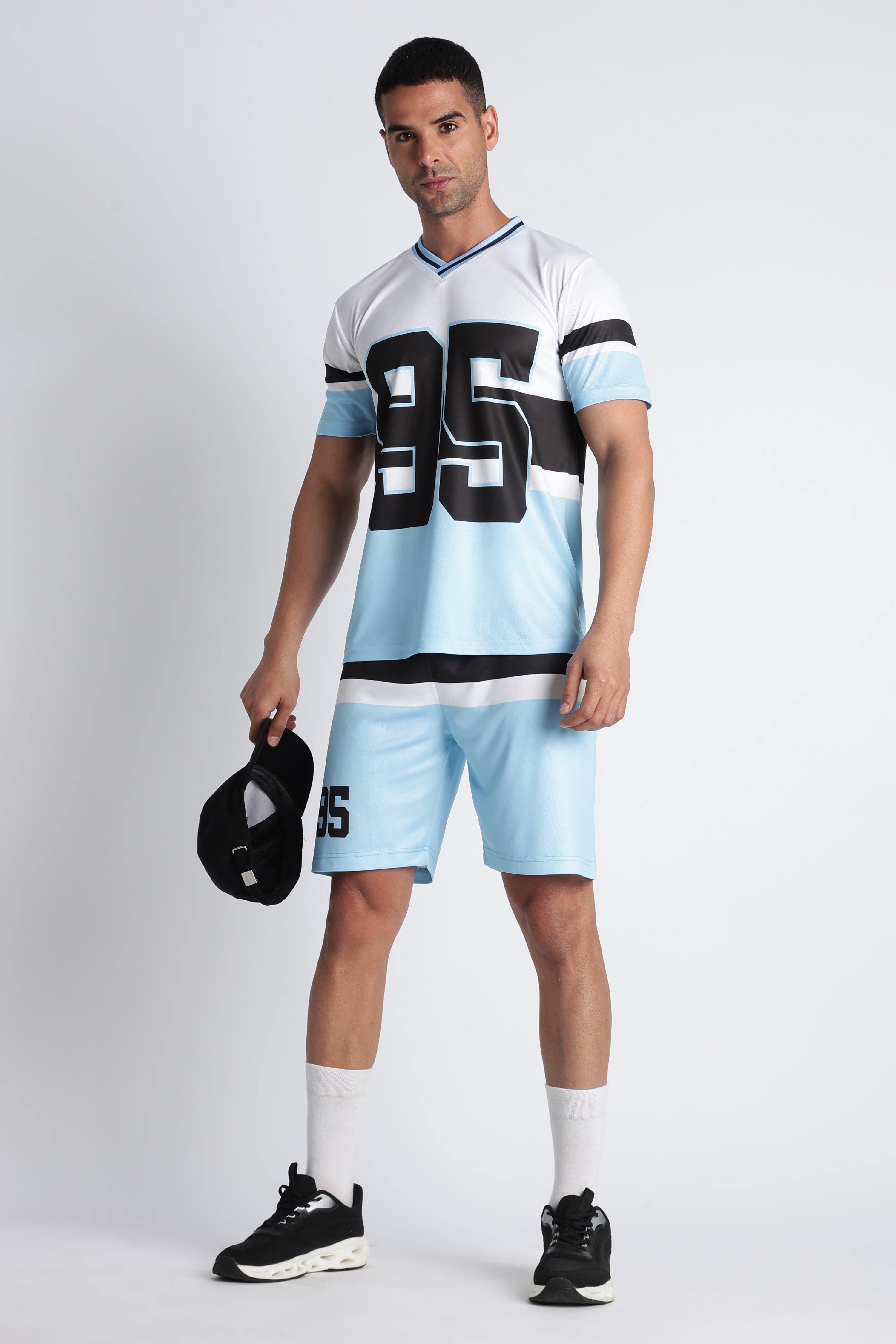 Men’s White Light Blue ‘95’ Athletic Jersey