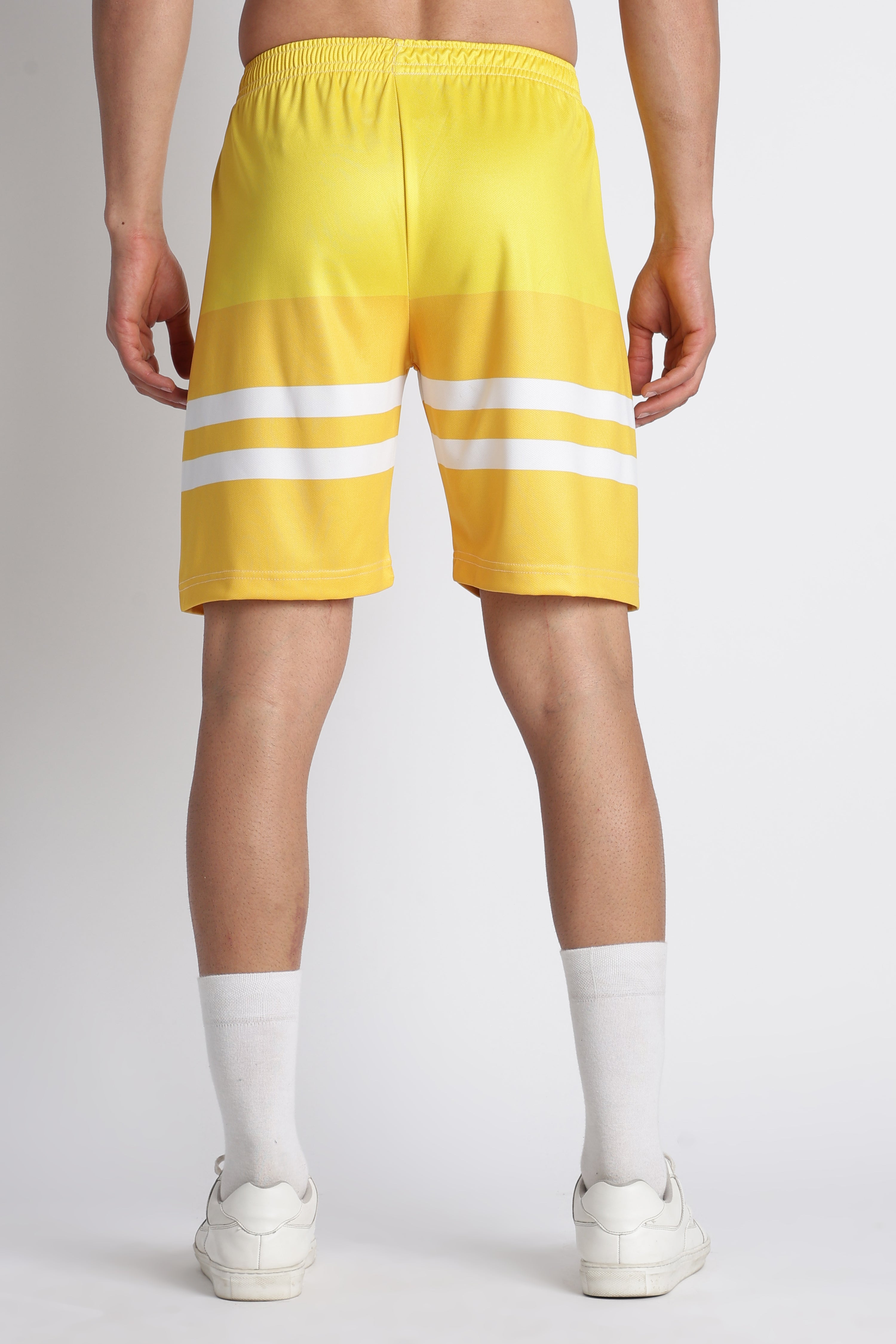 Men’s Yellow Retro Jersey & Shorts Set | V‑Neck Sportswear