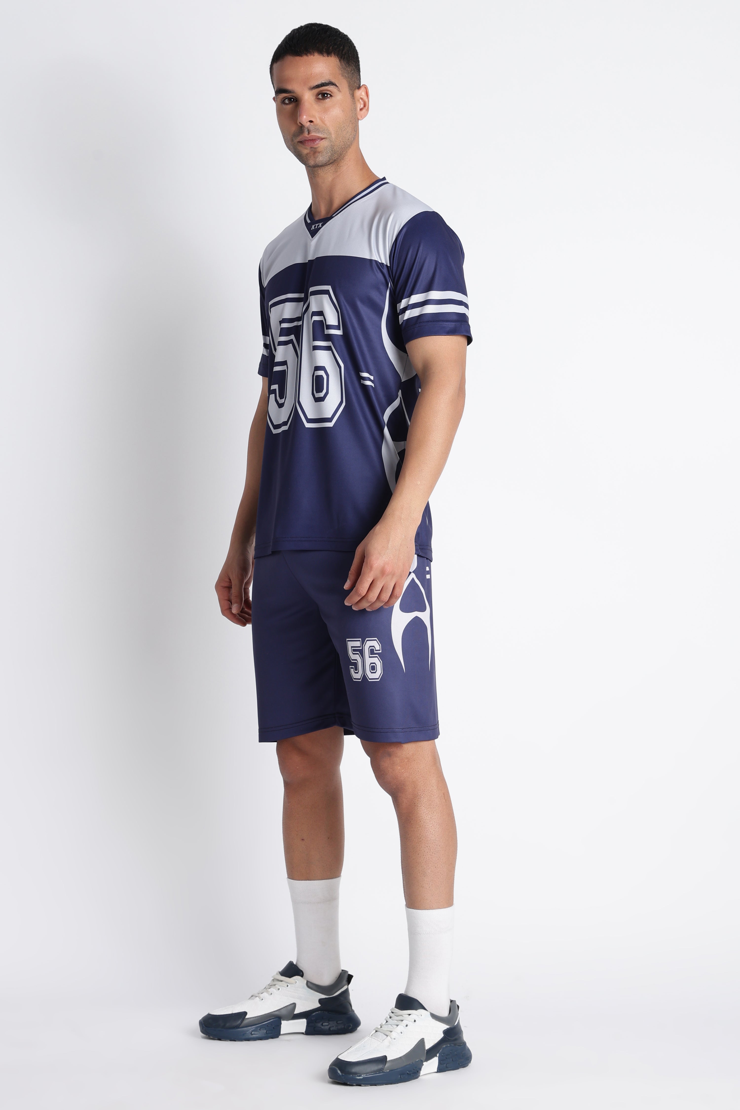 XTX Navy Blue 56 Sports Jersey for Men | Breathable Fitness & Athleisure Wear