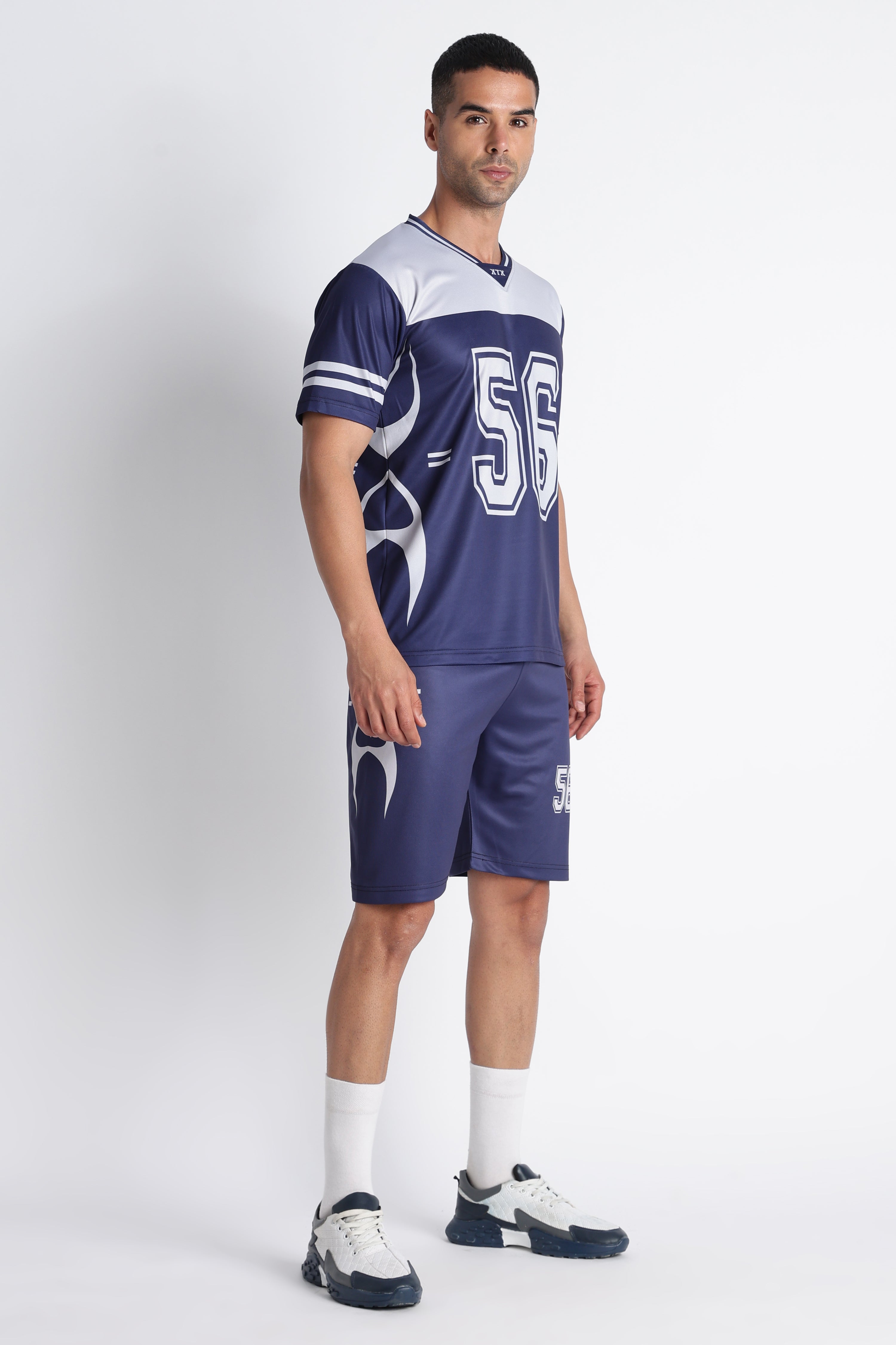 XTX Navy Blue 56 Sports Jersey for Men | Breathable Fitness & Athleisure Wear