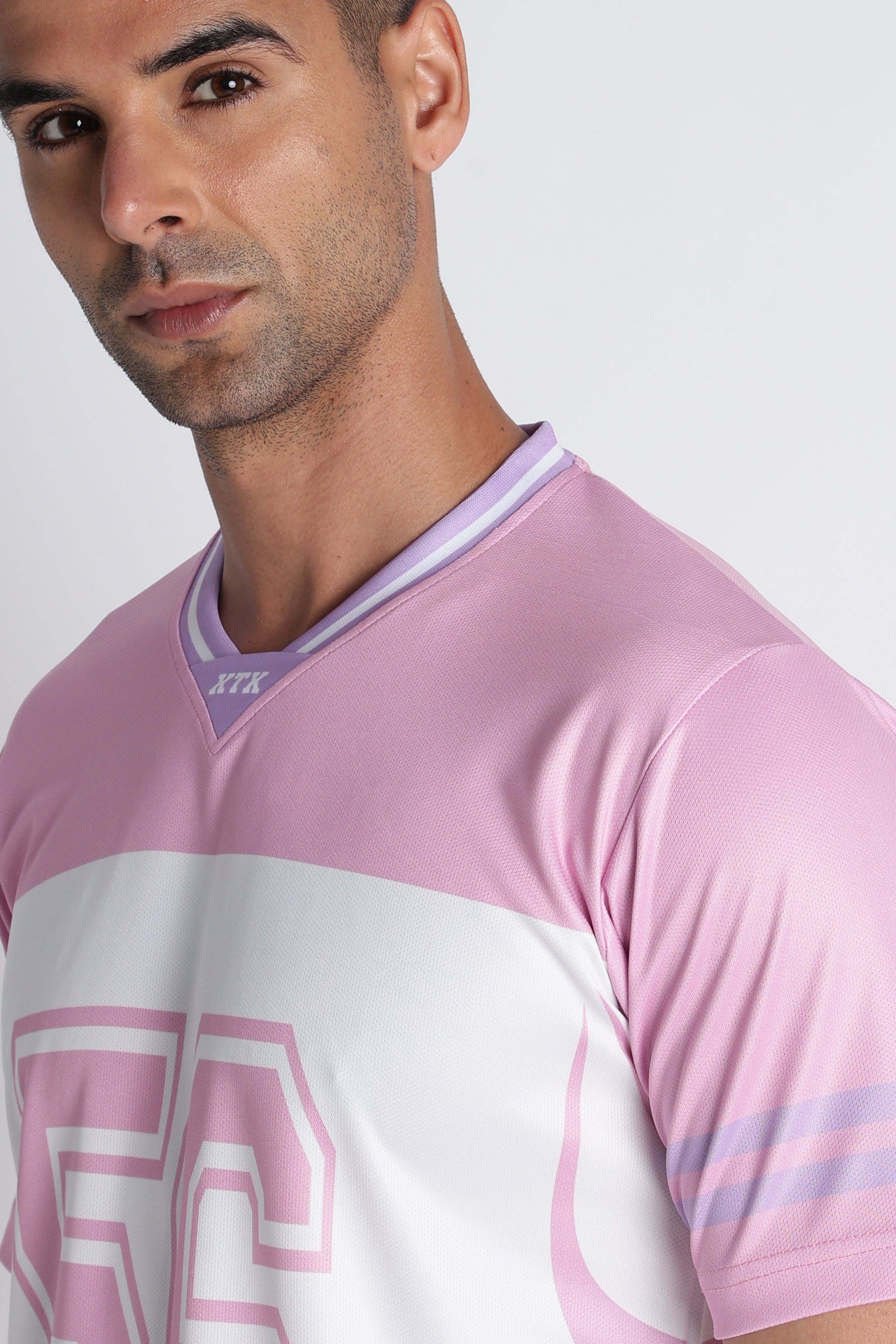 Men’s Pink 56 Sports Jersey | White & Pink Athletic Wear