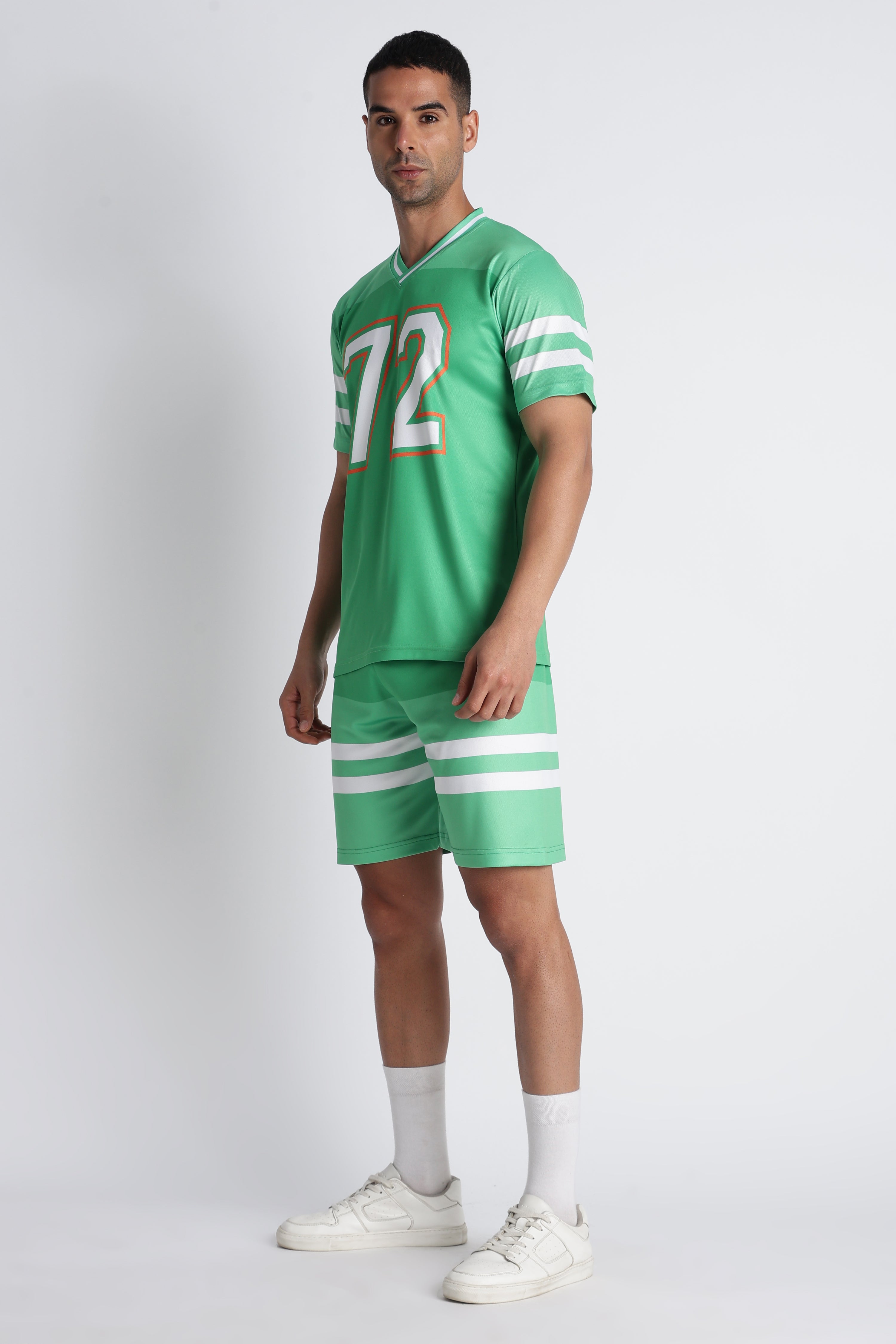 Men’s Mint Green 72 Sports Jersey & Shorts Set | Athletic Performance Wear