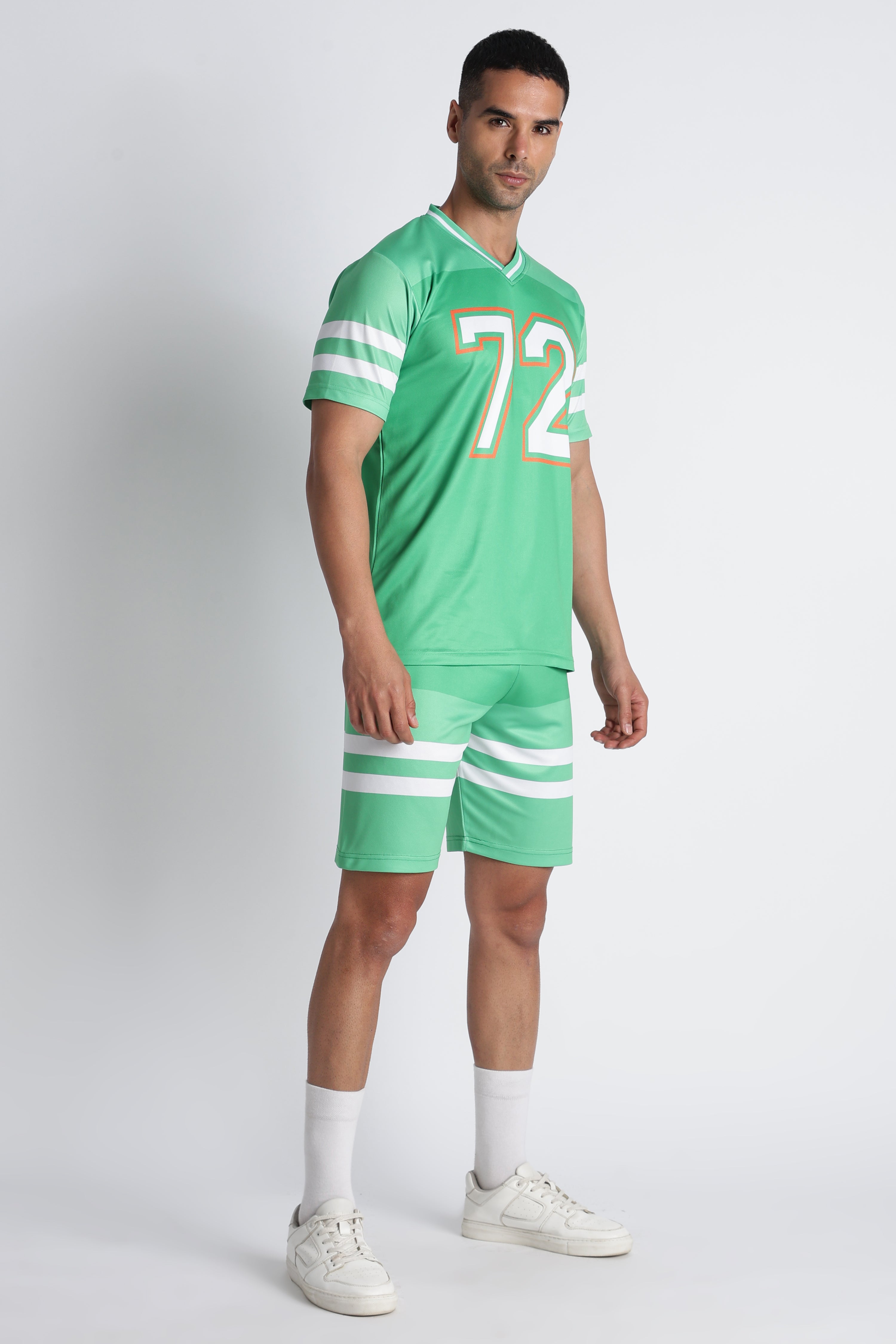 Men’s Mint Green 72 Sports Jersey & Shorts Set | Athletic Performance Wear