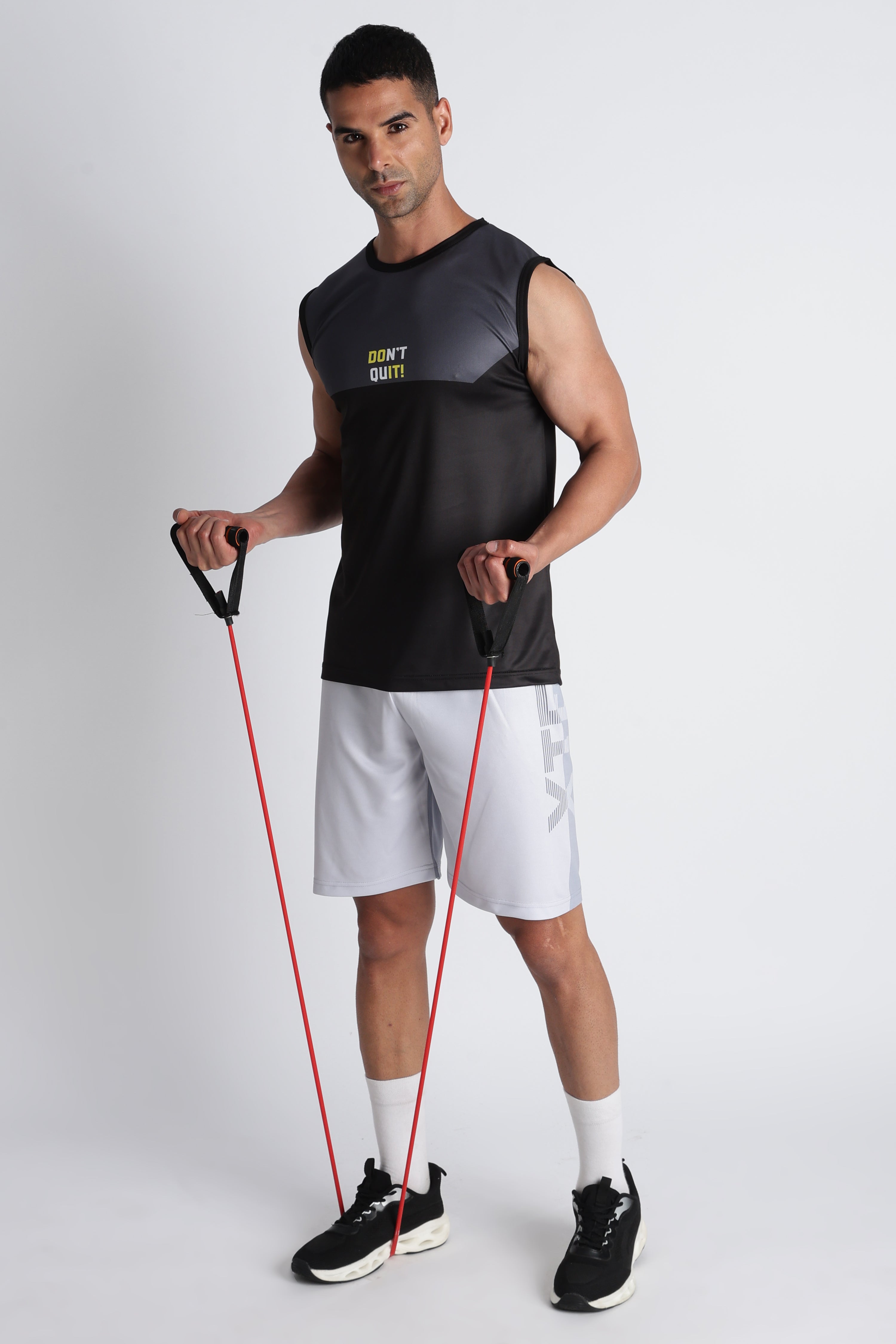 DON’T QUIT  Men’s Gym Tank Top & Shorts Set | Strength Training Workout Gear