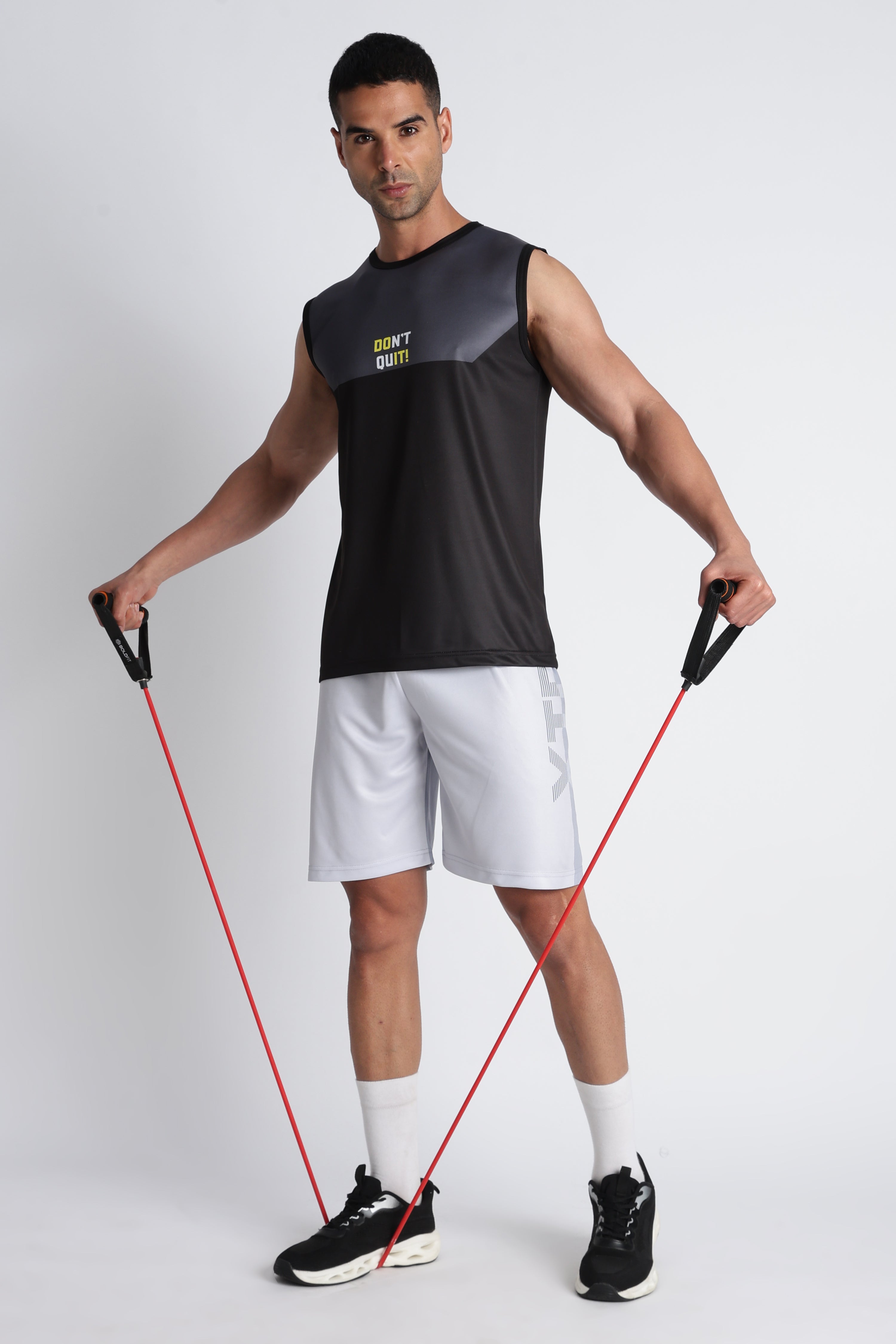 DON’T QUIT  Men’s Gym Tank Top & Shorts Set | Strength Training Workout Gear