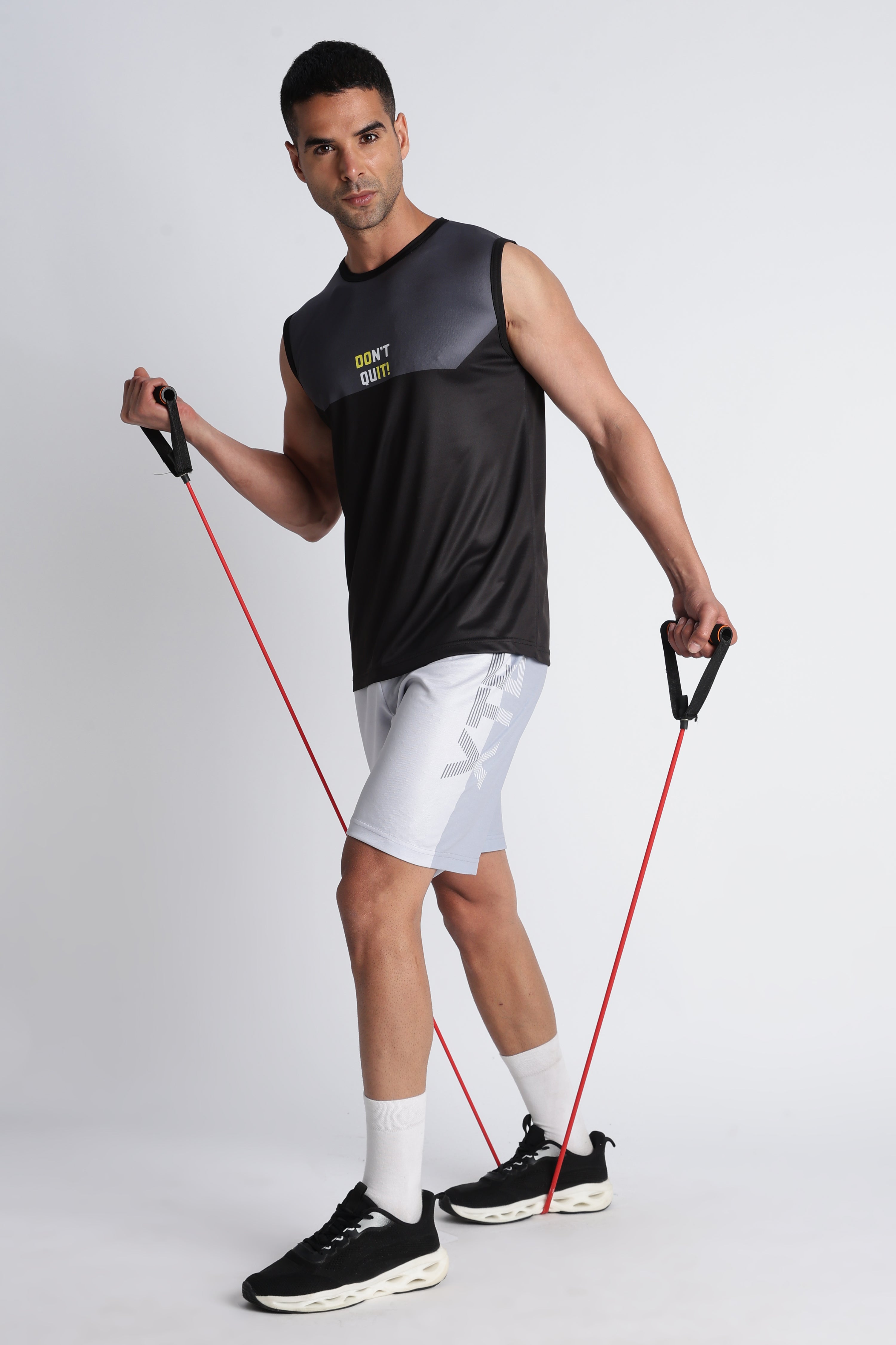 DON’T QUIT  Men’s Gym Tank Top & Shorts Set | Strength Training Workout Gear