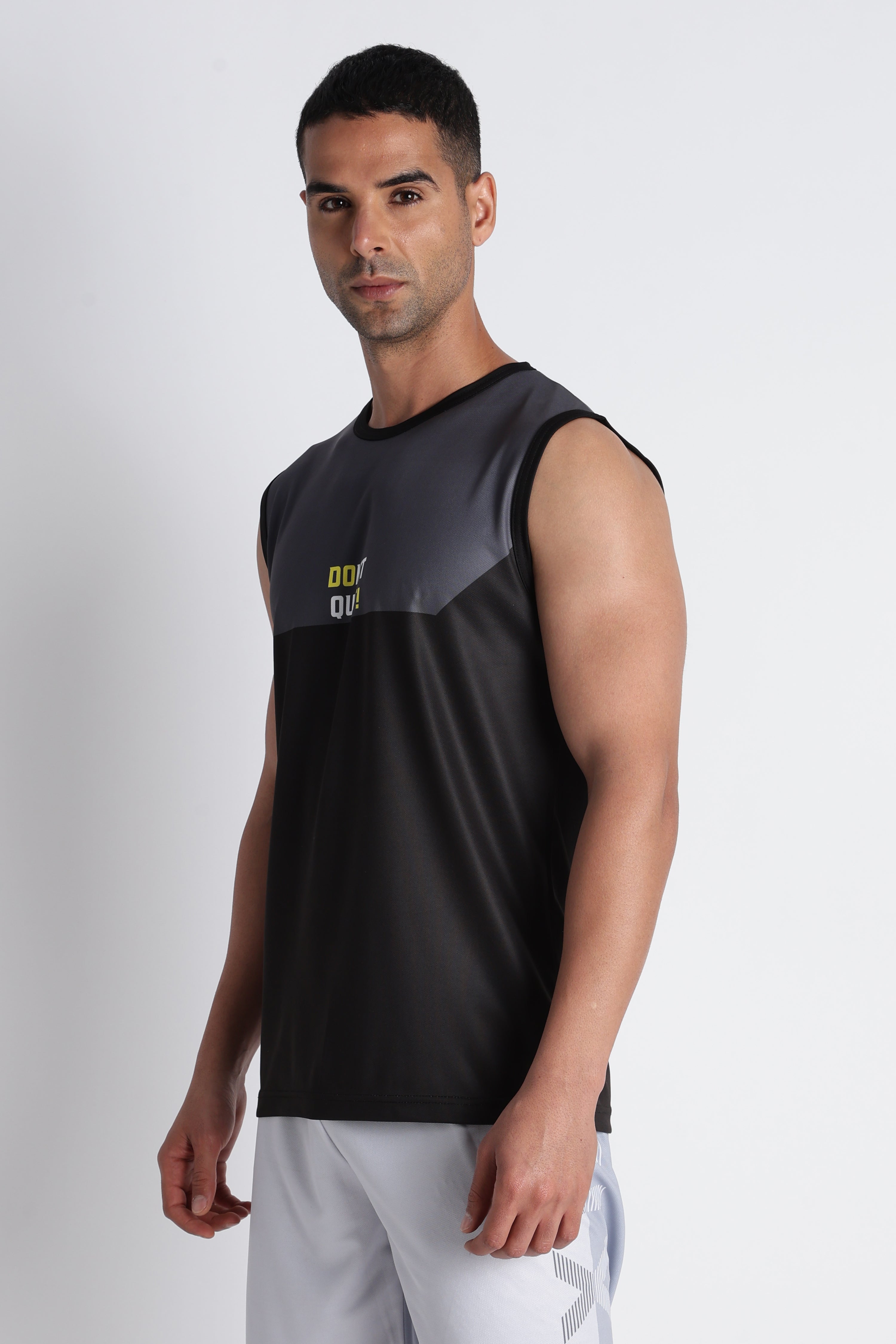 DON’T QUIT  Men’s Gym Tank Top & Shorts Set | Strength Training Workout Gear