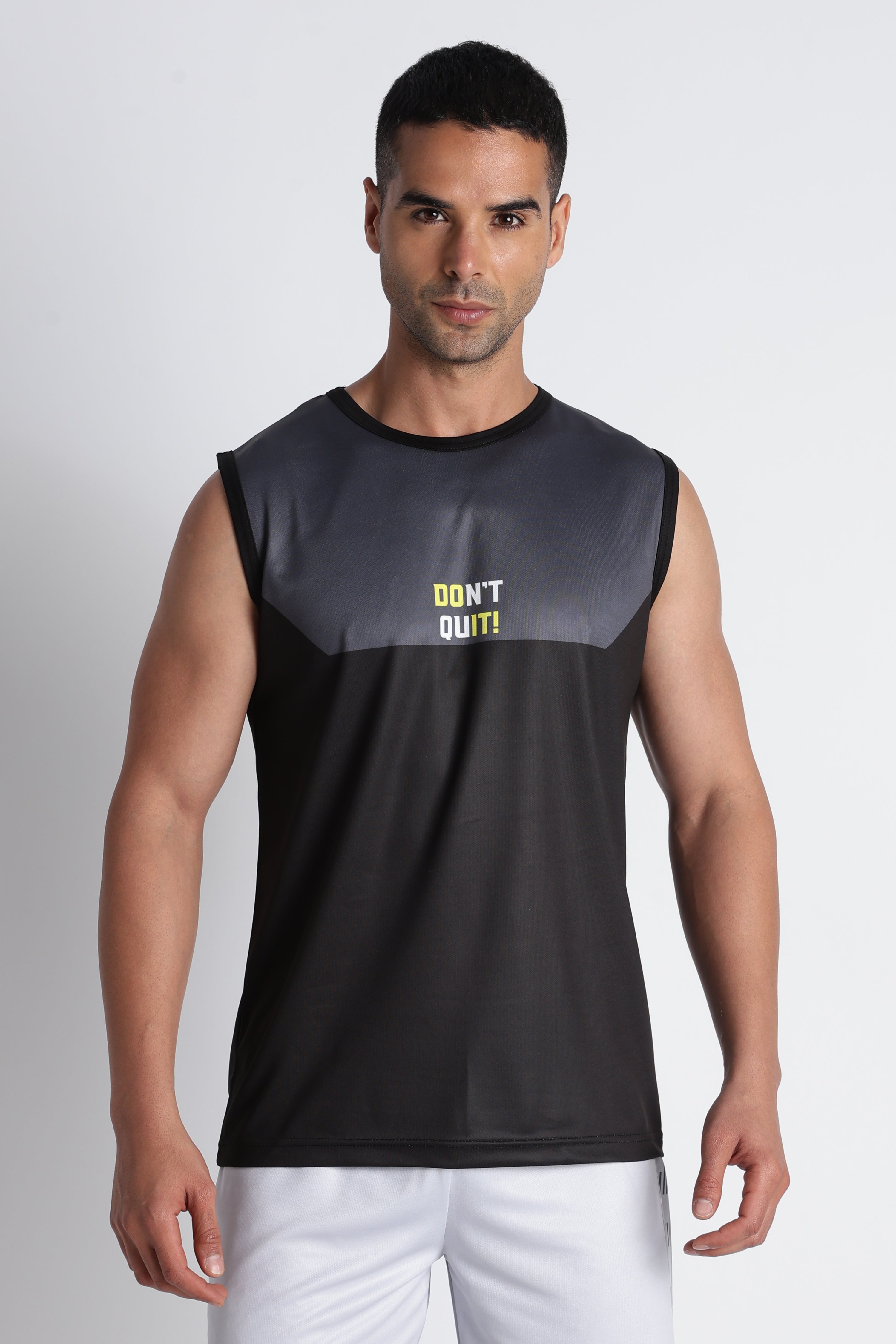 DON’T QUIT  Men’s Gym Tank Top & Shorts Set | Strength Training Workout Gear