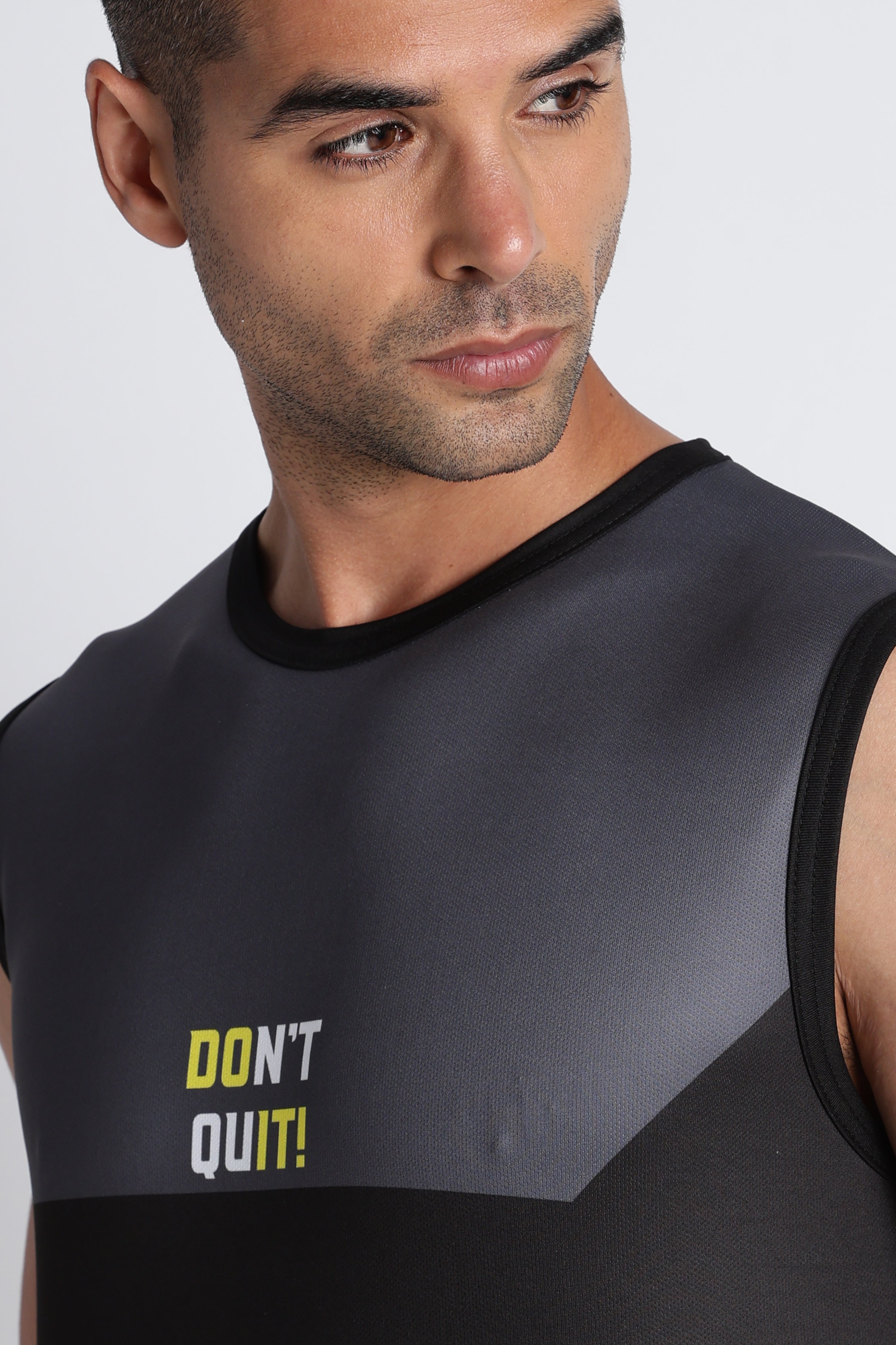 DON’T QUIT  Men’s Gym Tank Top & Shorts Set | Strength Training Workout Gear