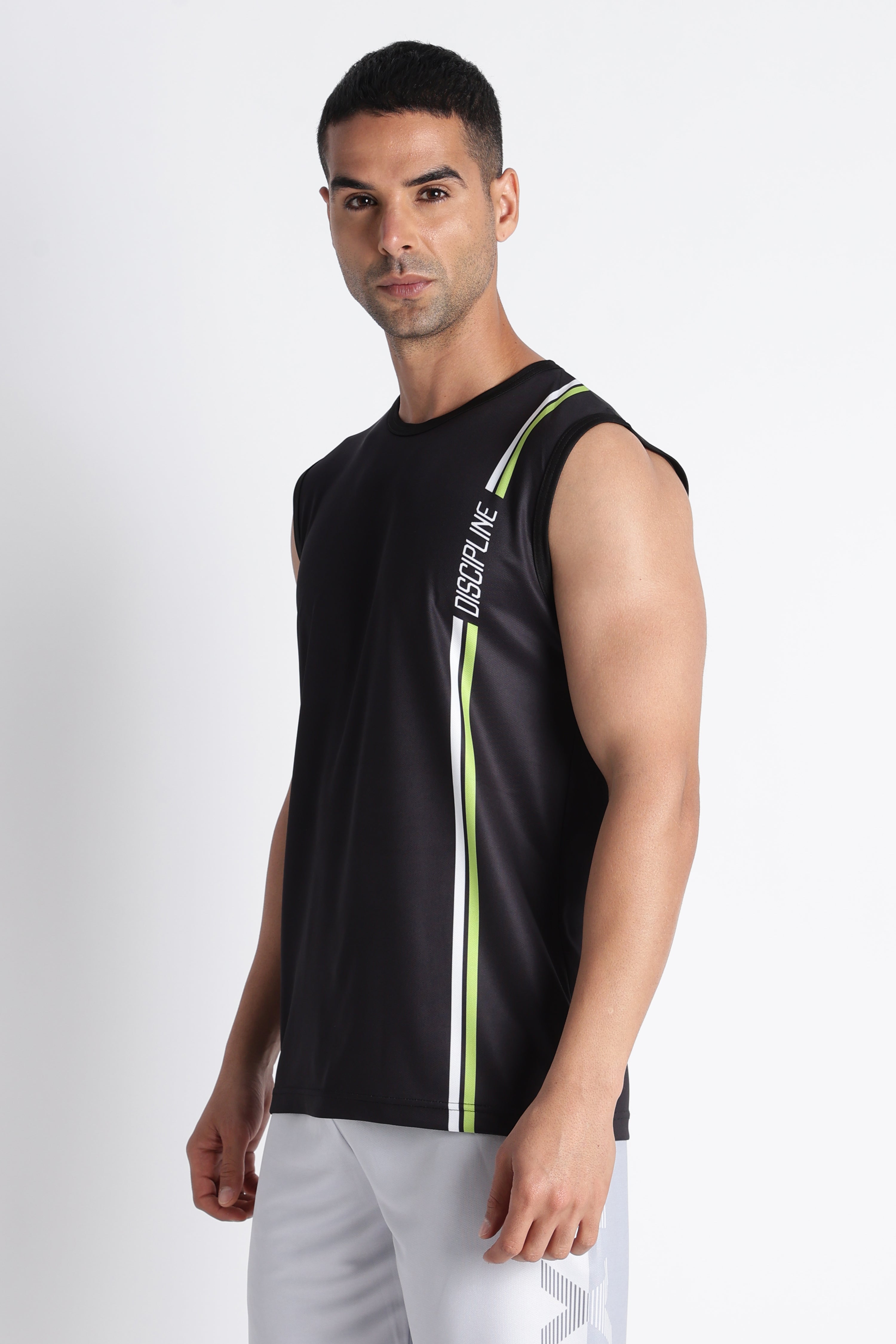 Black Tank Top | Gym Wear with Motivational Print