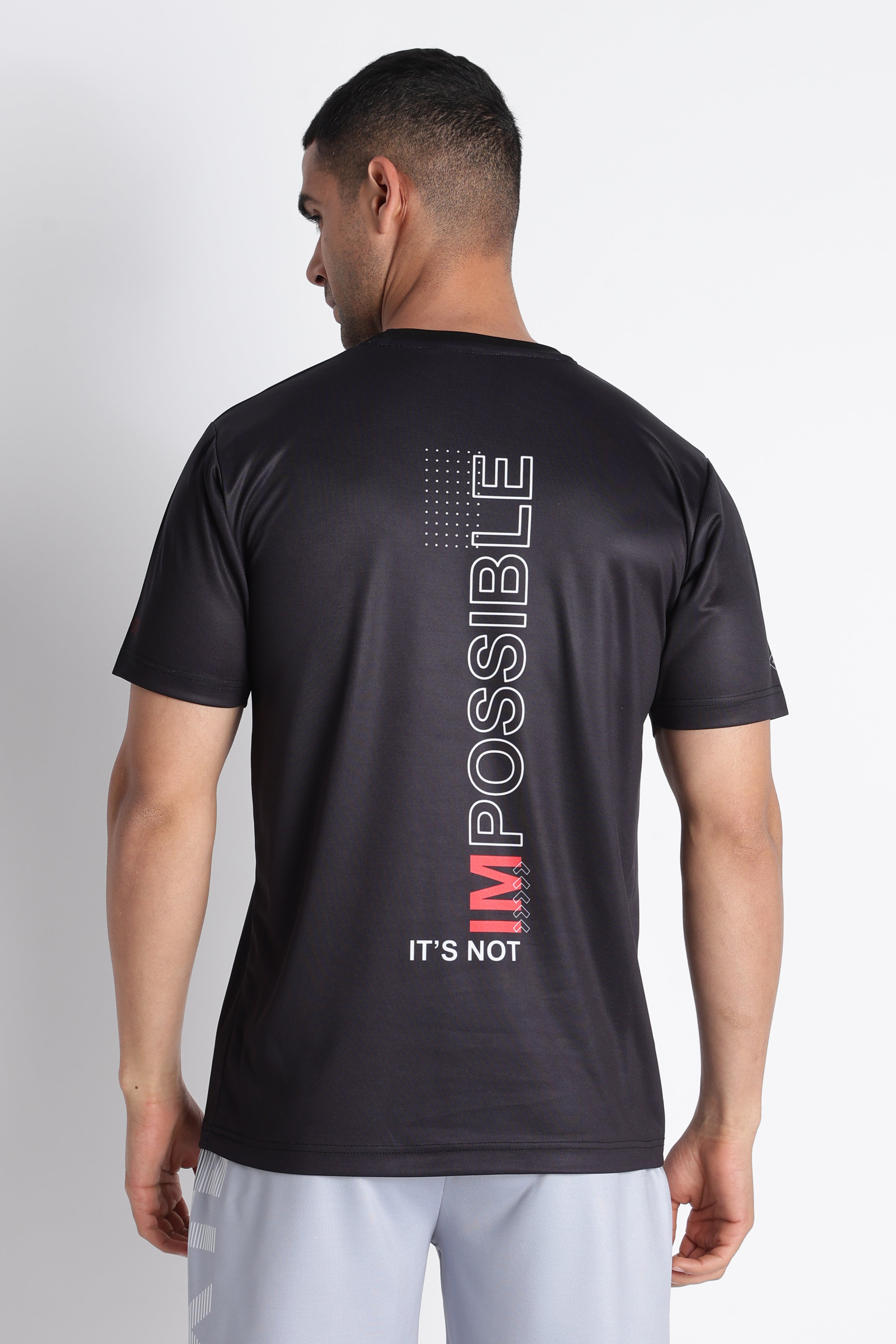 THINK RUN FAST Tee | Black Men’s Gym Workout T-Shirt
