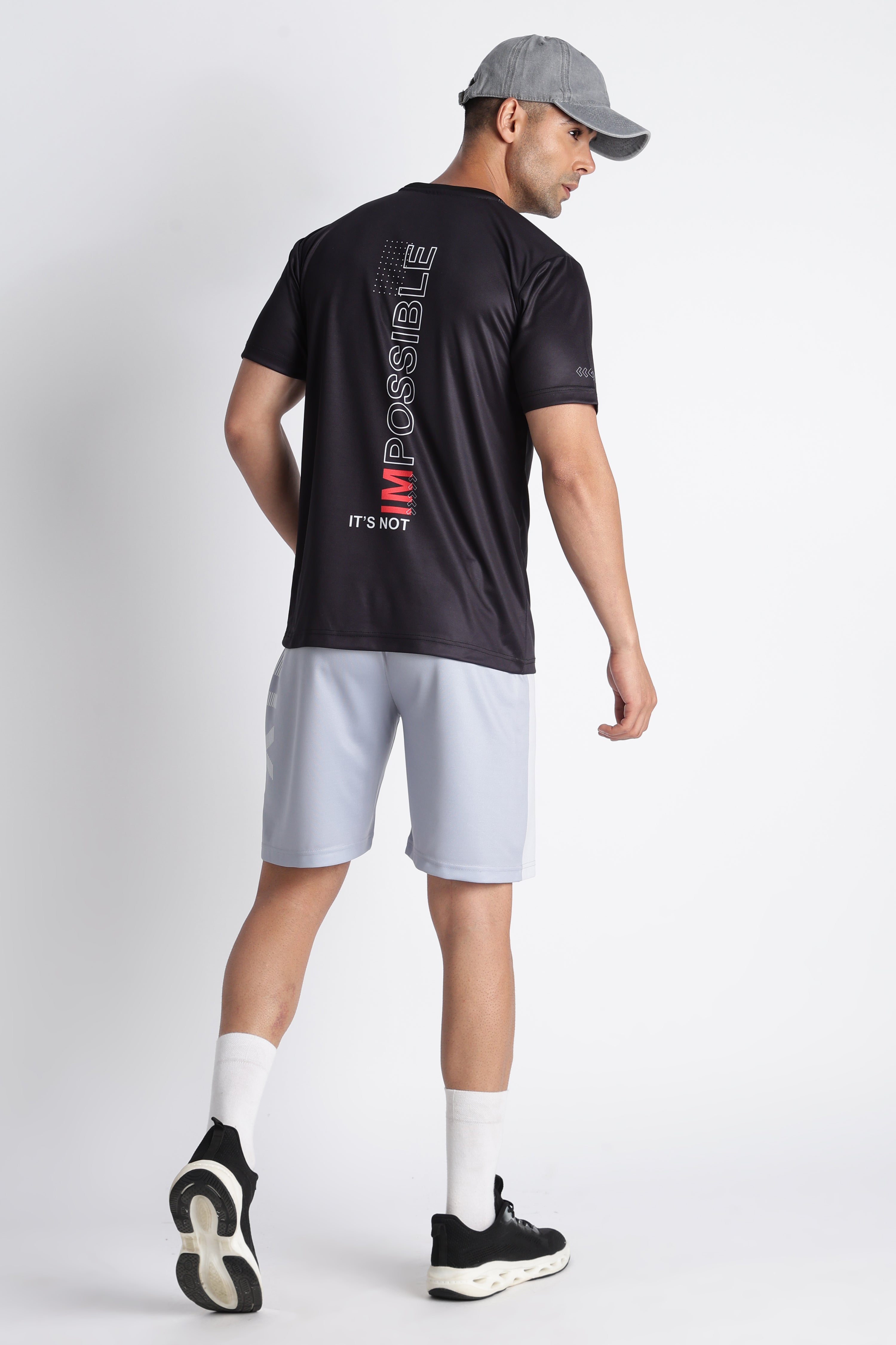 THINK RUN FAST Tee | Black Men’s Gym Workout T-Shirt