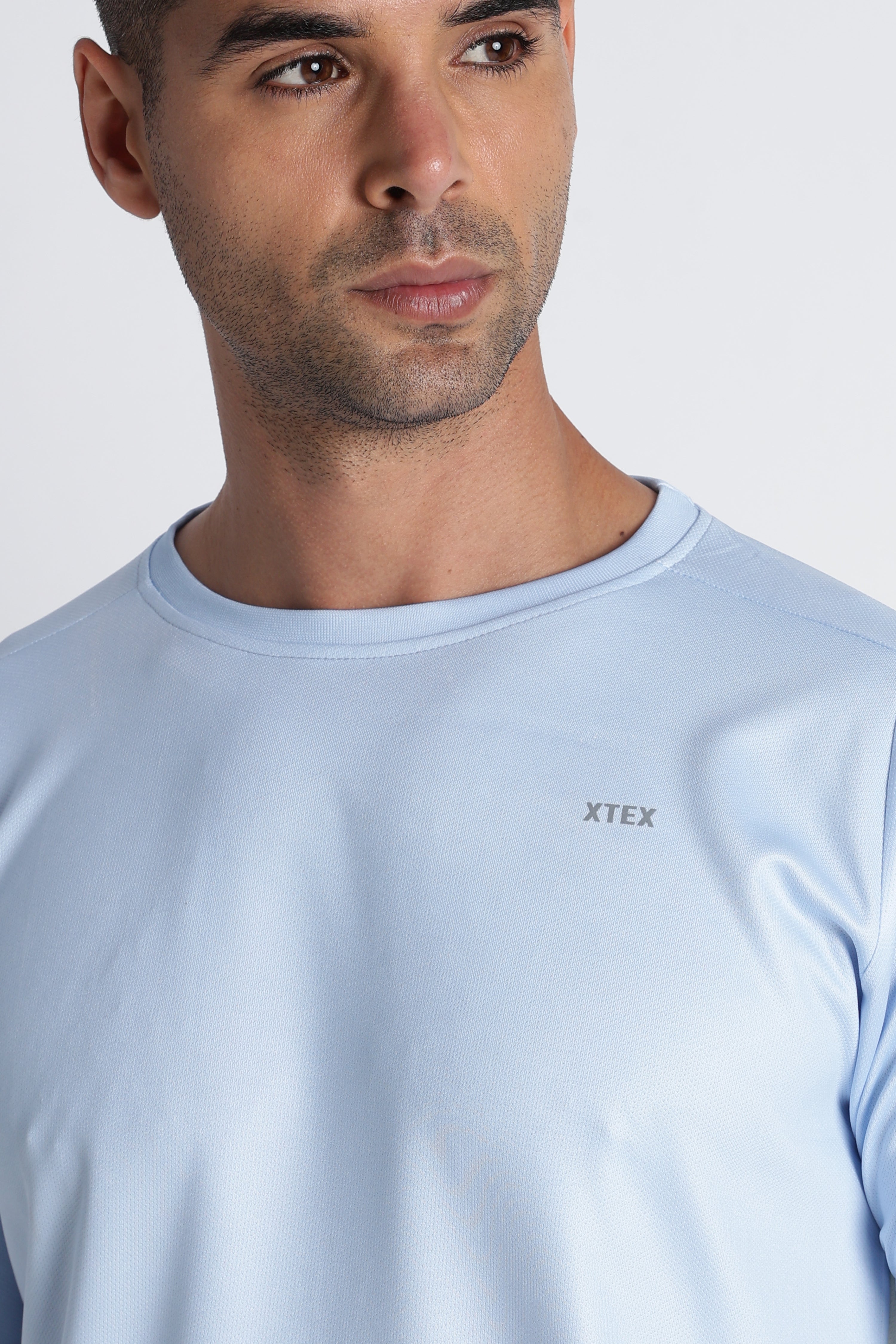 Light Blue XTEX Seamless Active Tee