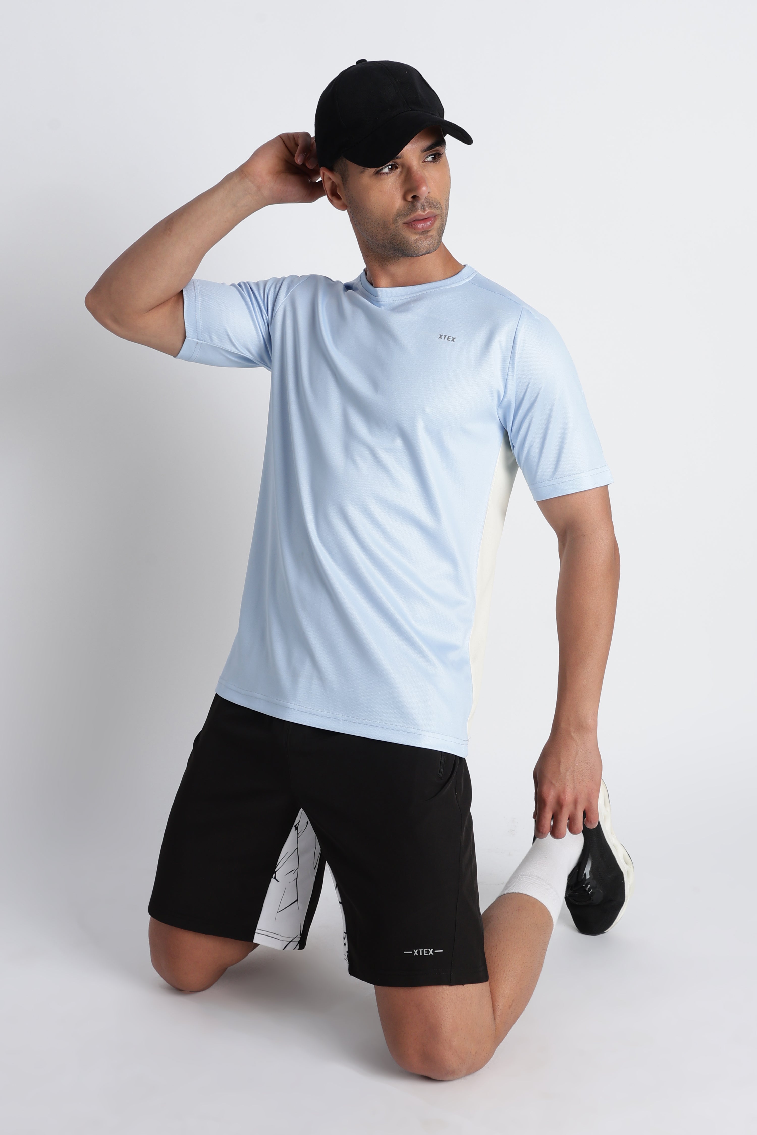 Light Blue XTEX Seamless Active Tee