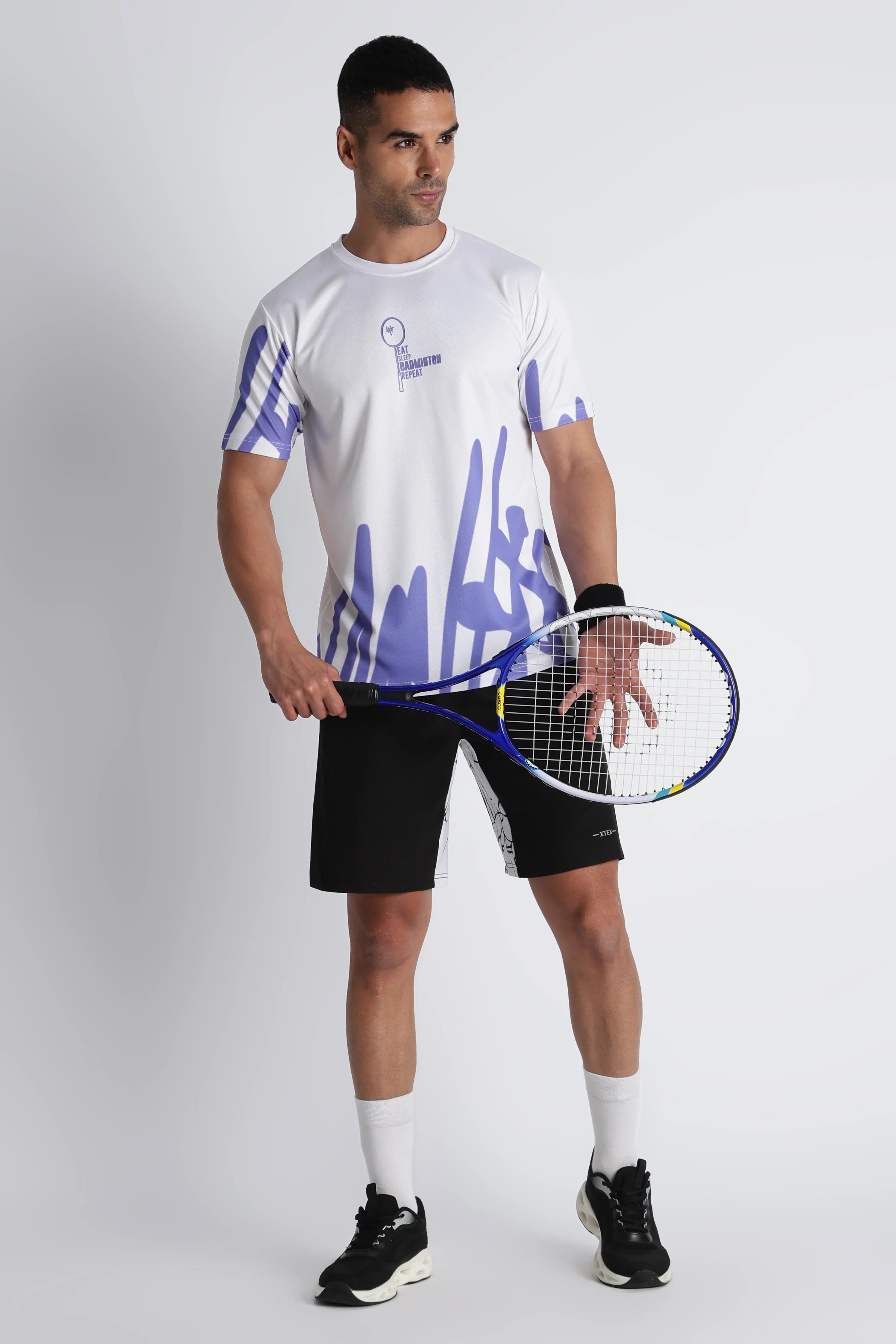 XTEX Abstract pattern Badminton Jersey - UV protected