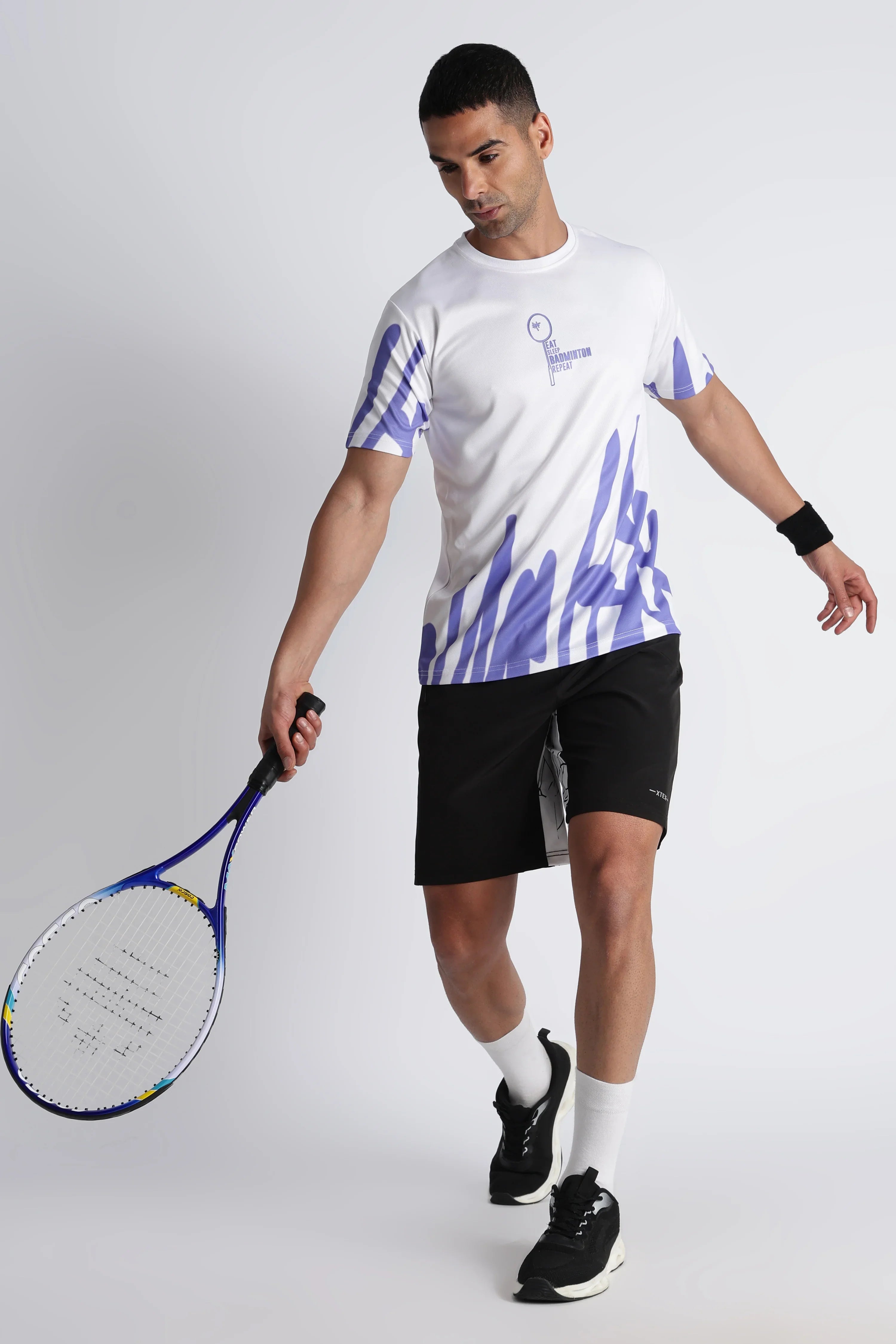 XTEX Abstract pattern Badminton Jersey - UV protected