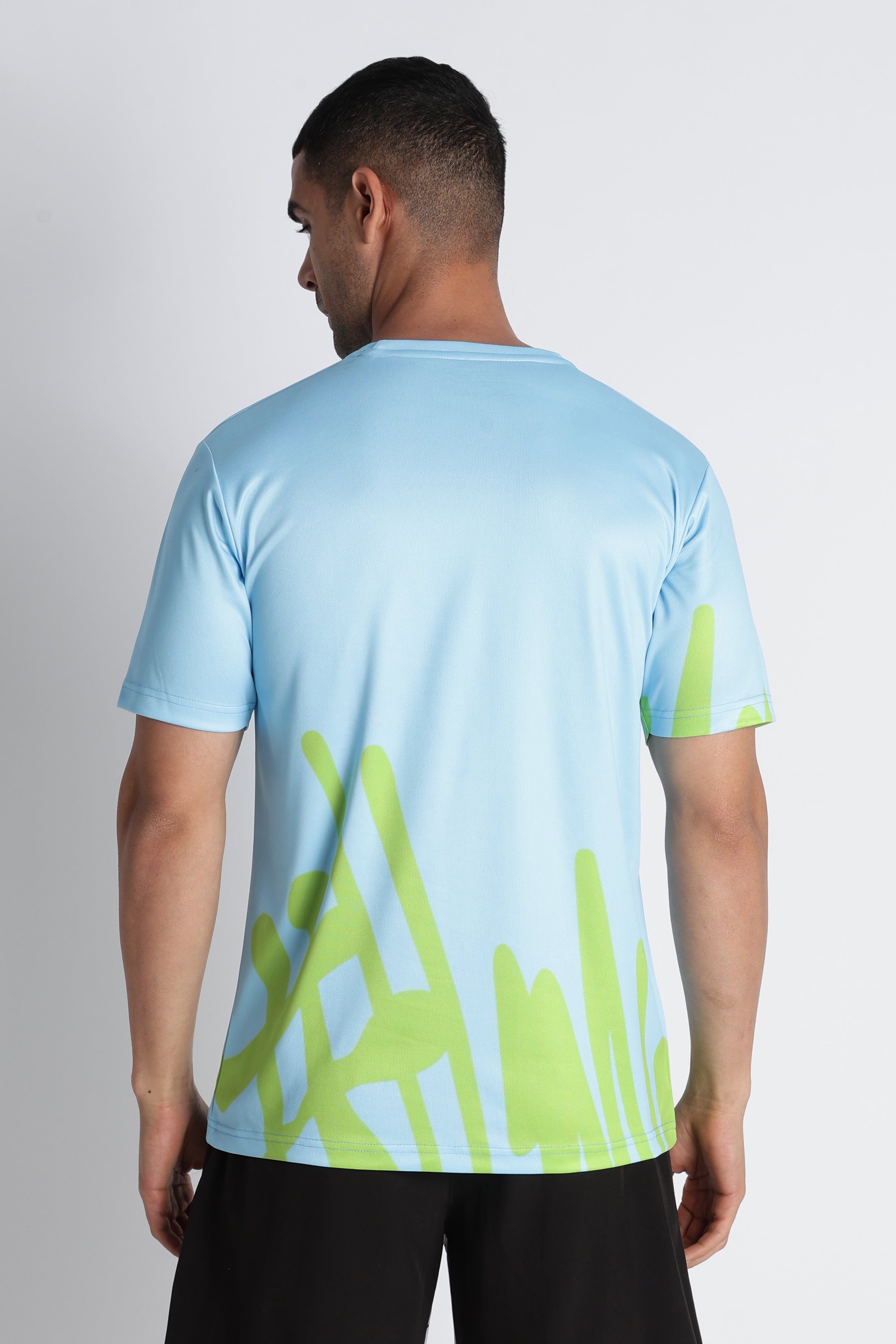 XTEX Abstract pattern sky Blue Badminton Jersey - UV protected