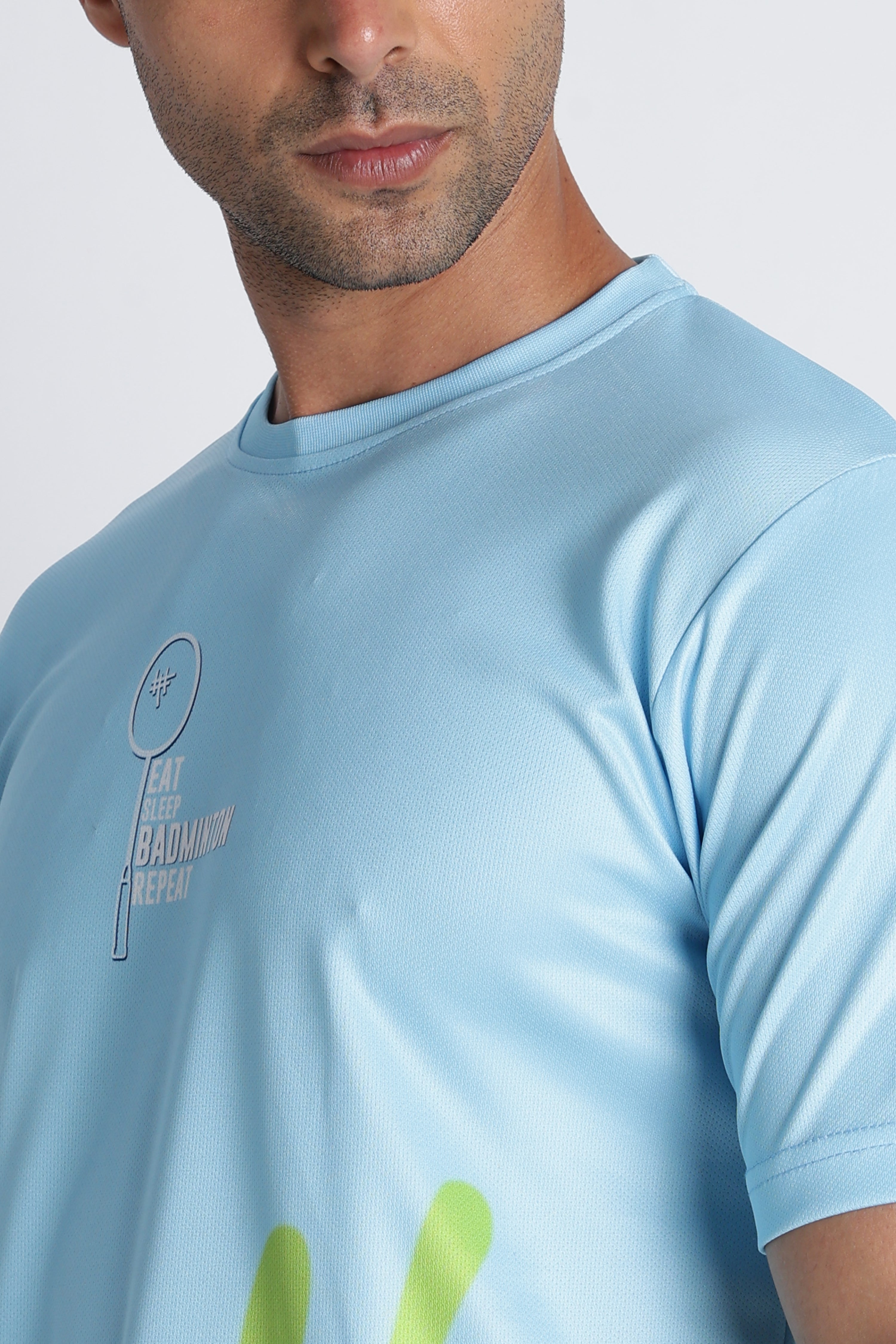 XTEX Abstract pattern sky Blue Badminton Jersey - UV protected