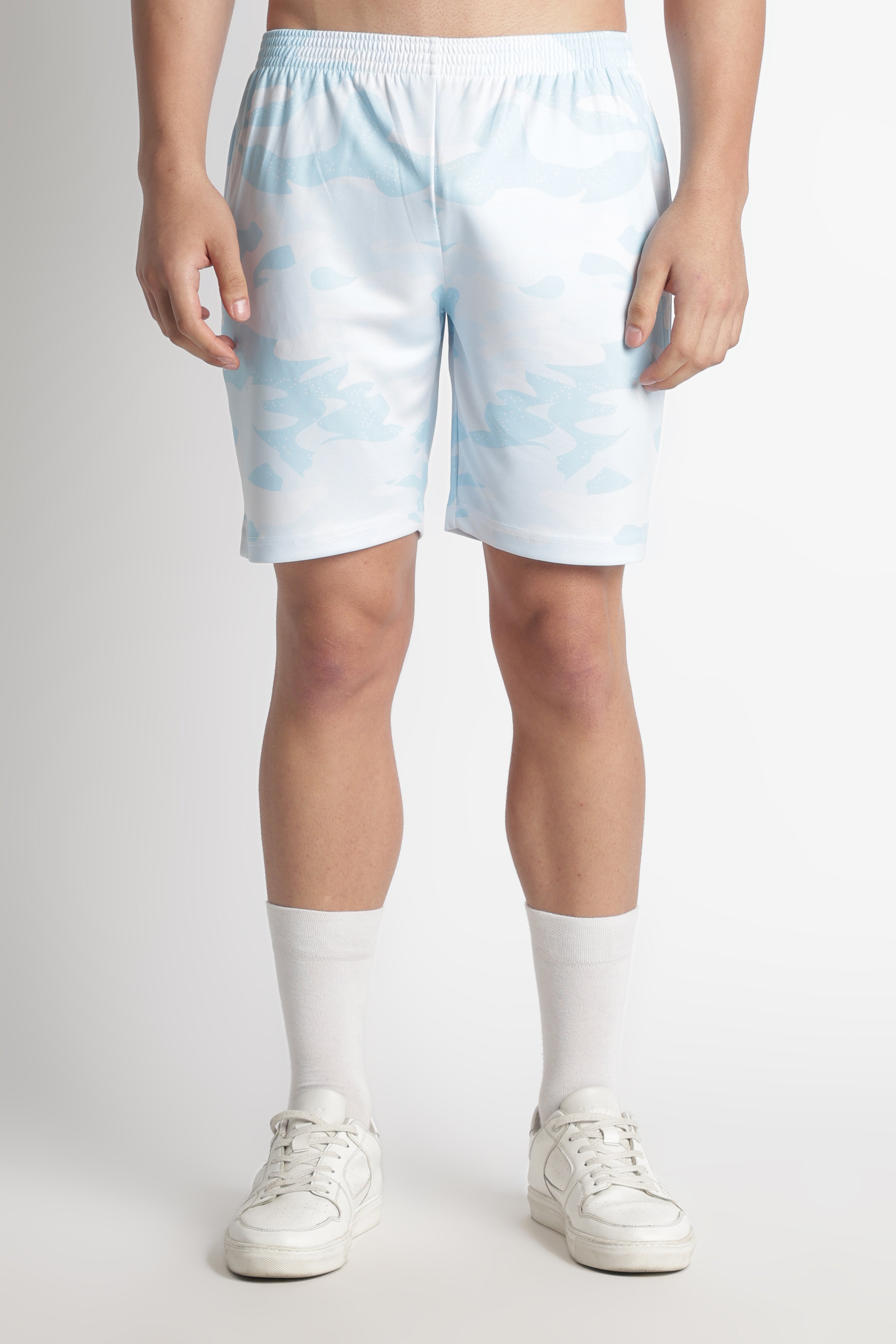Light Blue Camo Activewear Set – Moisture-Wicking