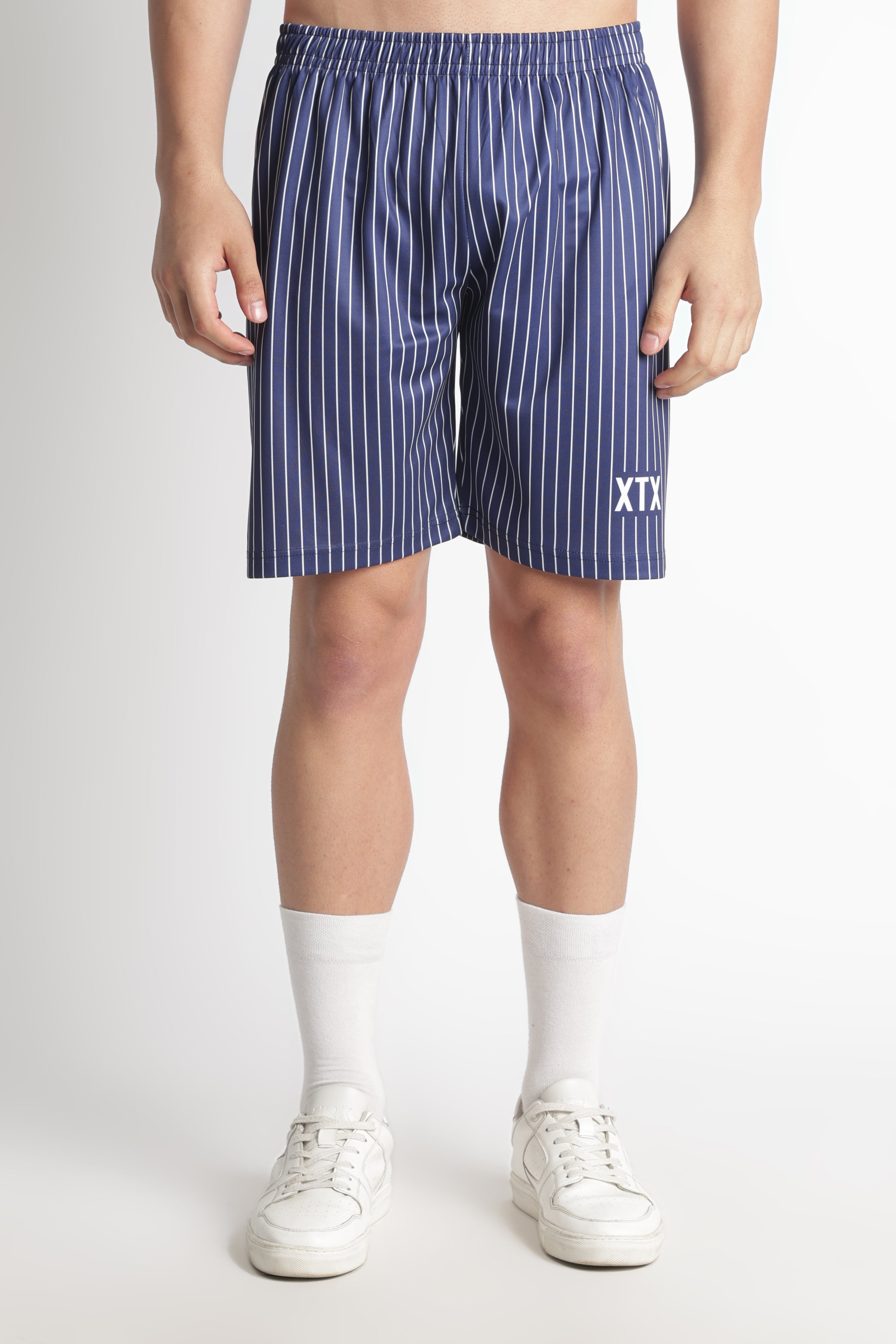 Navy Blue Abstract Graphic Jersey – Moisture-Wicking Performance Tee