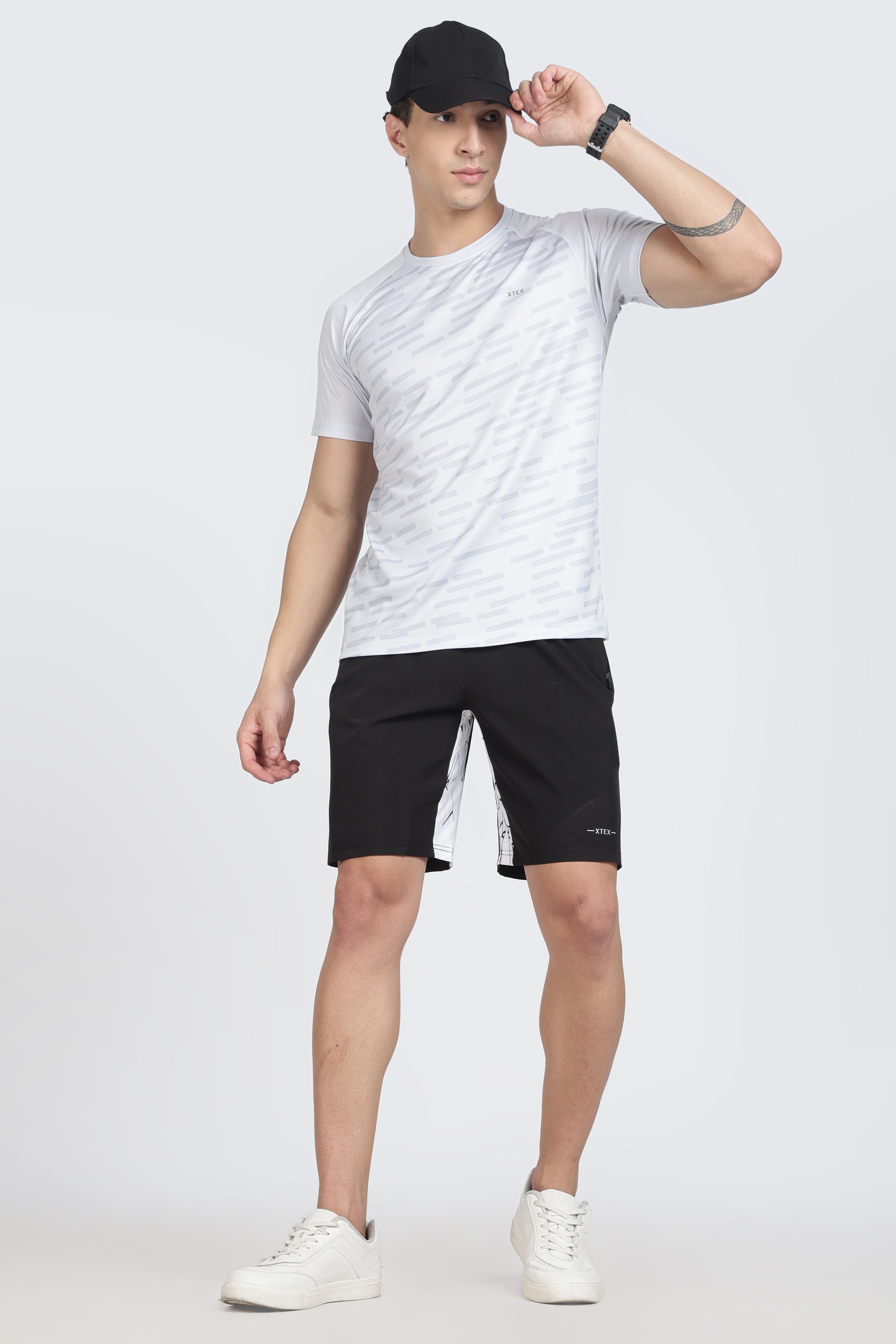 XTEX Black Active Shorts with Zip Pocket – Sporty Casual Wear