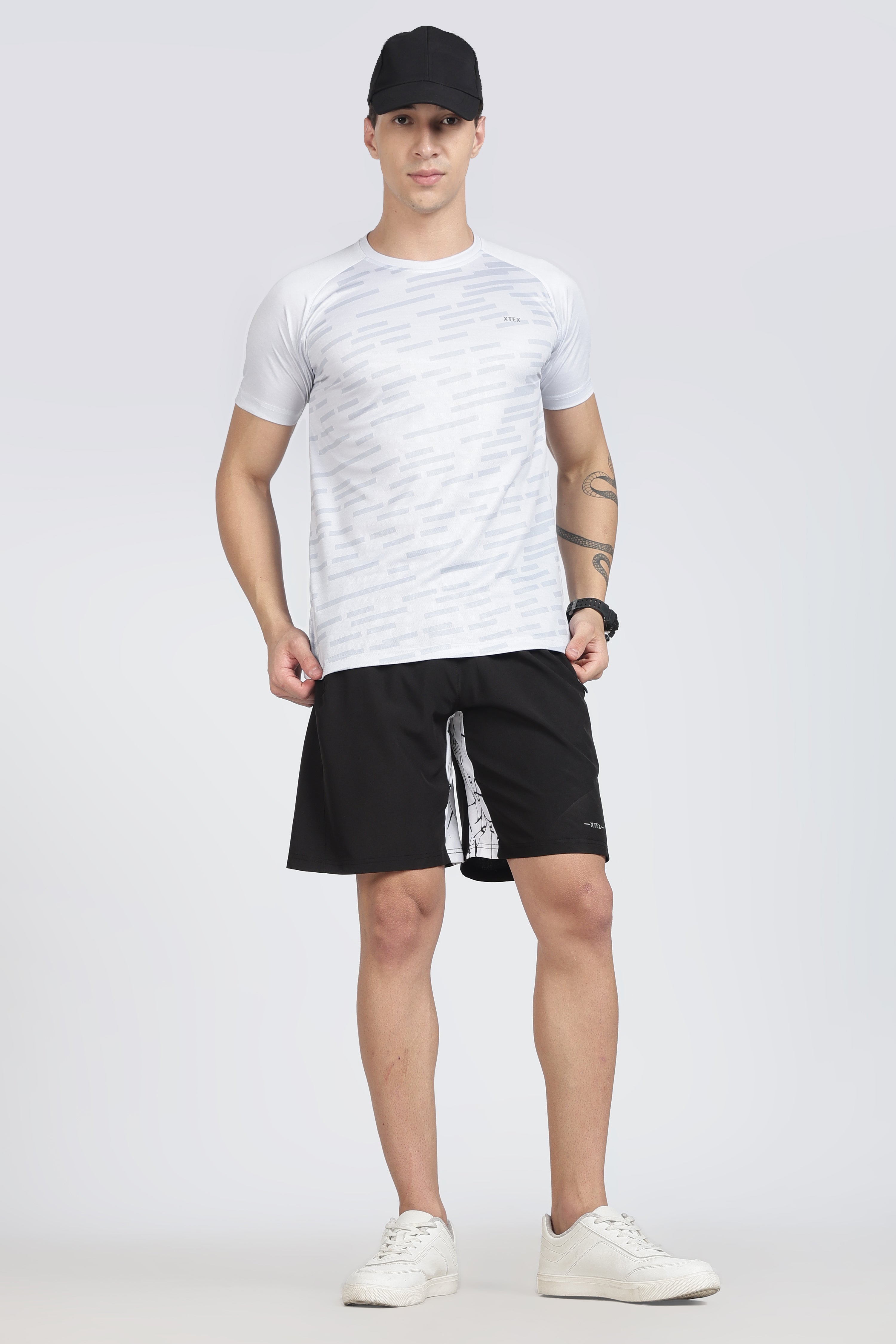 XTEX Black Active Shorts with Zip Pocket – Sporty Casual Wear