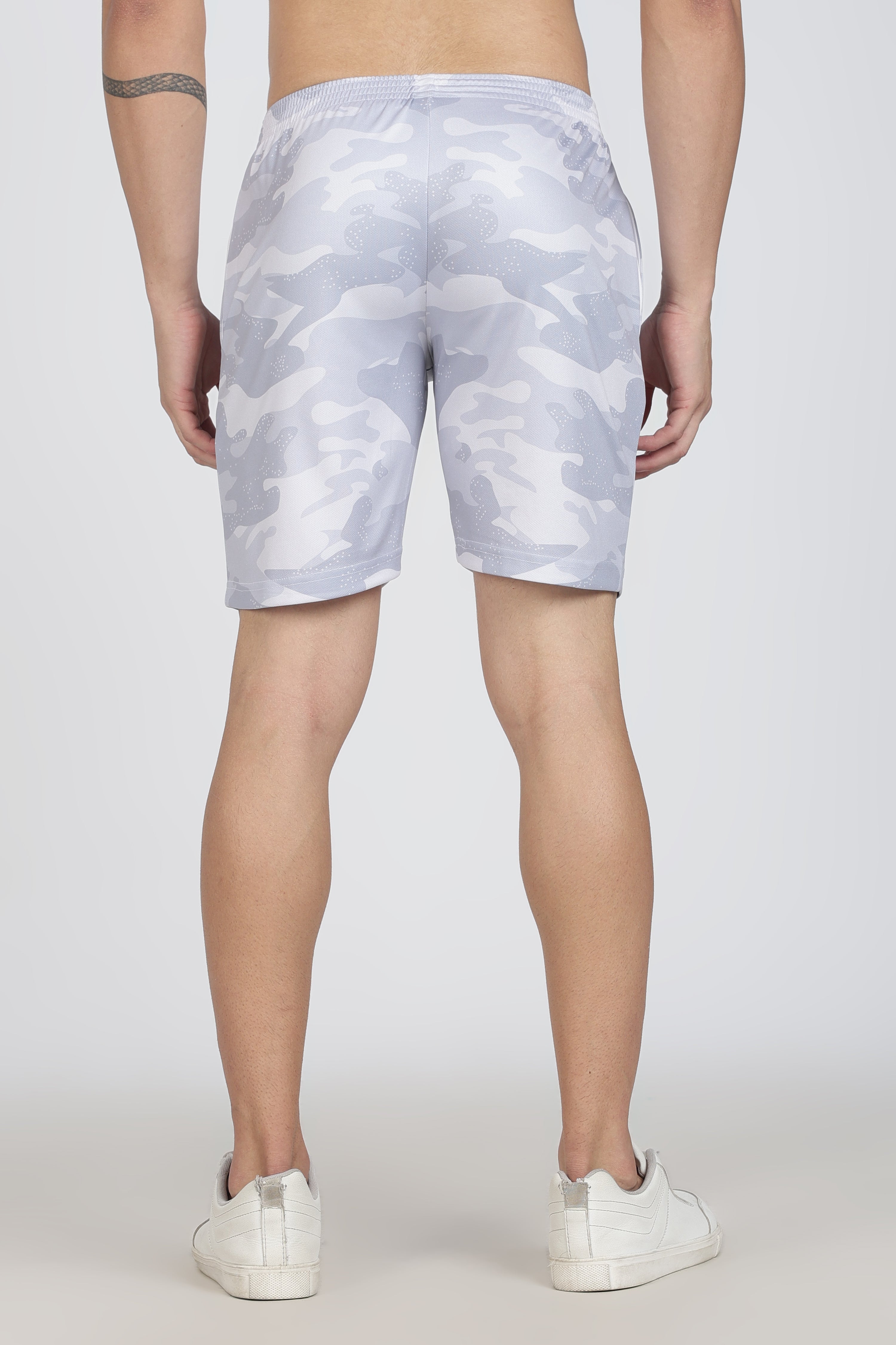 Camouflage Active Wear Jersey – Grey & White Athletic Tee for Sports & Everyday