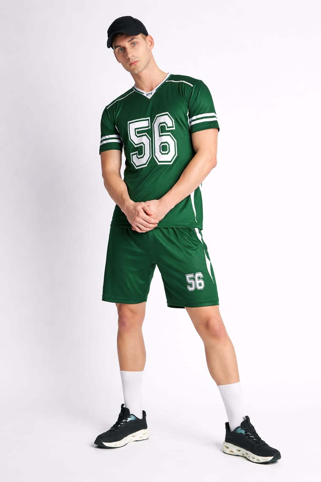 Green Athletic Jersey Number 56 | Short-Sleeve Sportswear Tee