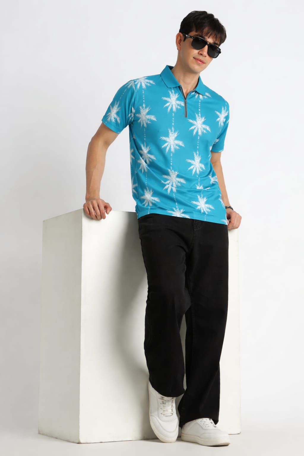 Blue Palm Tree Active Polo – Heavy Duty Performance Sportswear