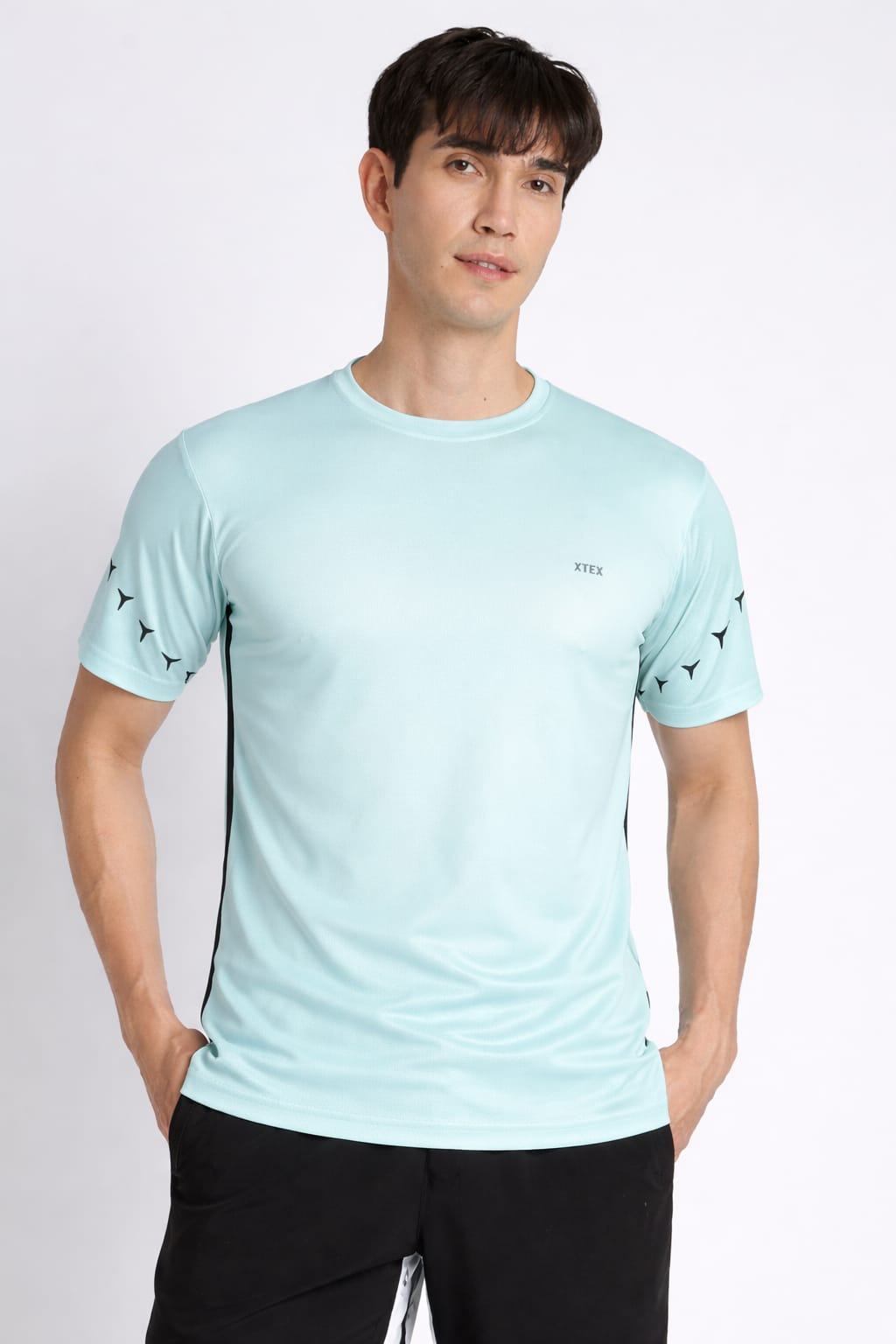 Mint Green Activewear Jersey | XTEX Performance Tee for Sporty Style