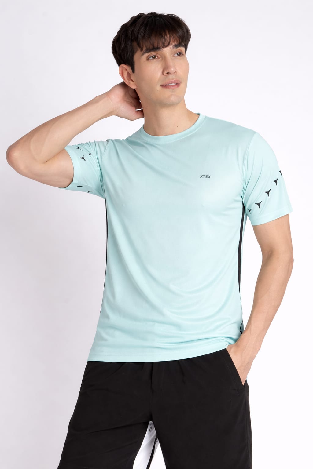 Mint Green Activewear Jersey | XTEX Performance Tee for Sporty Style